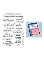 Spellbinders Hero Arts Stamp, Keep Calm Sentiments