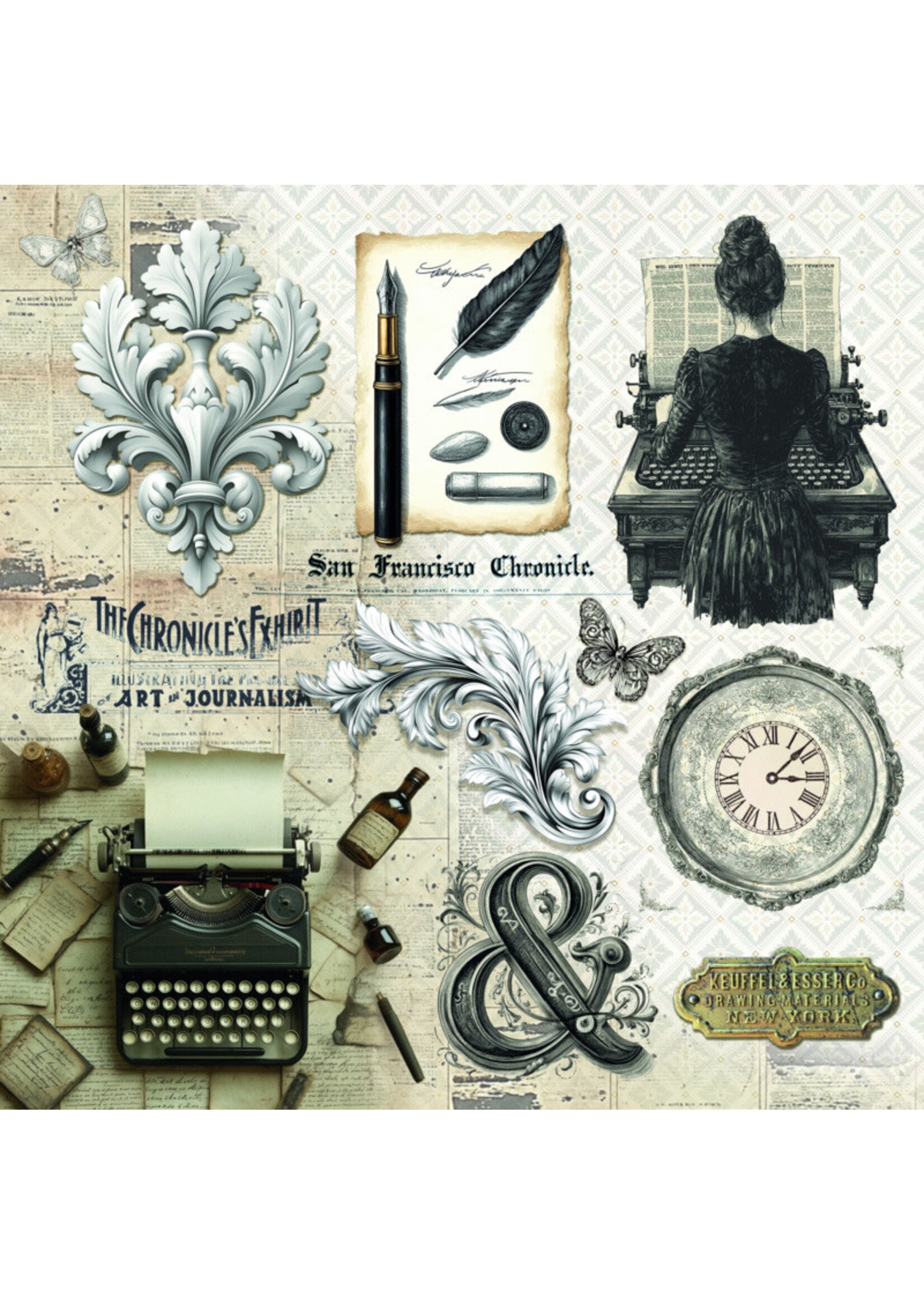 Ciao Bella Ciao Bella 12x12 Paper Pack, Typographic