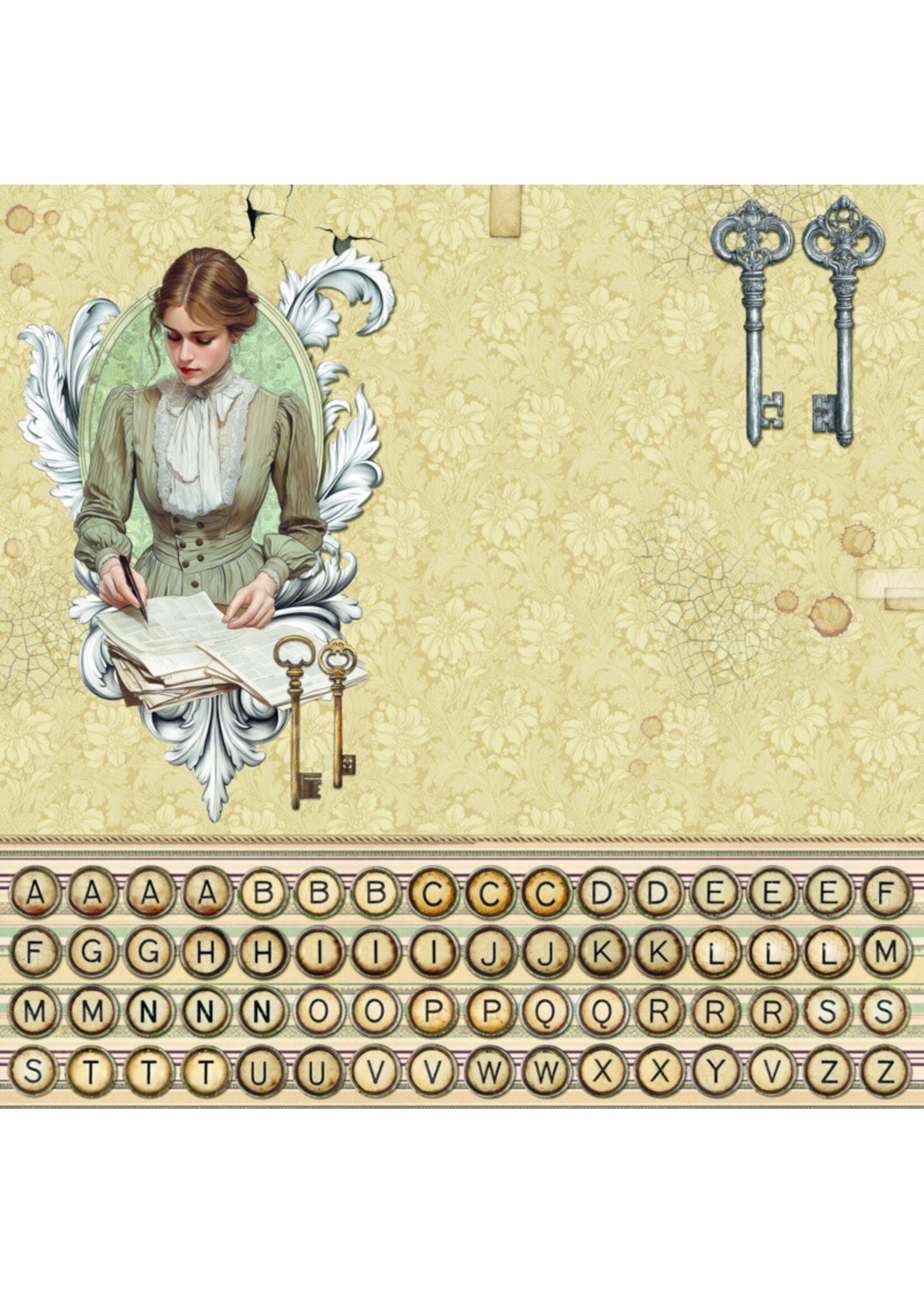 Ciao Bella Ciao Bella 12x12 Patterns Pad, Typographic