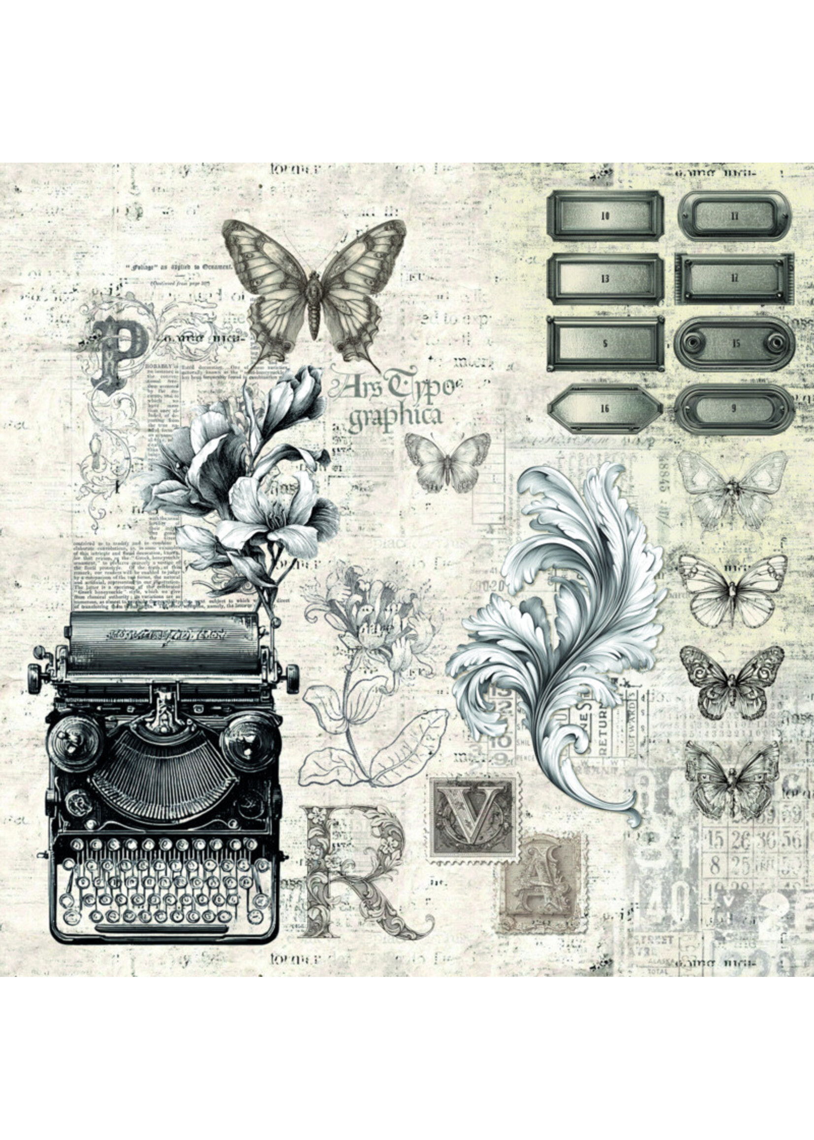 Ciao Bella Ciao Bella 12x12 Patterns Pad, Typographic