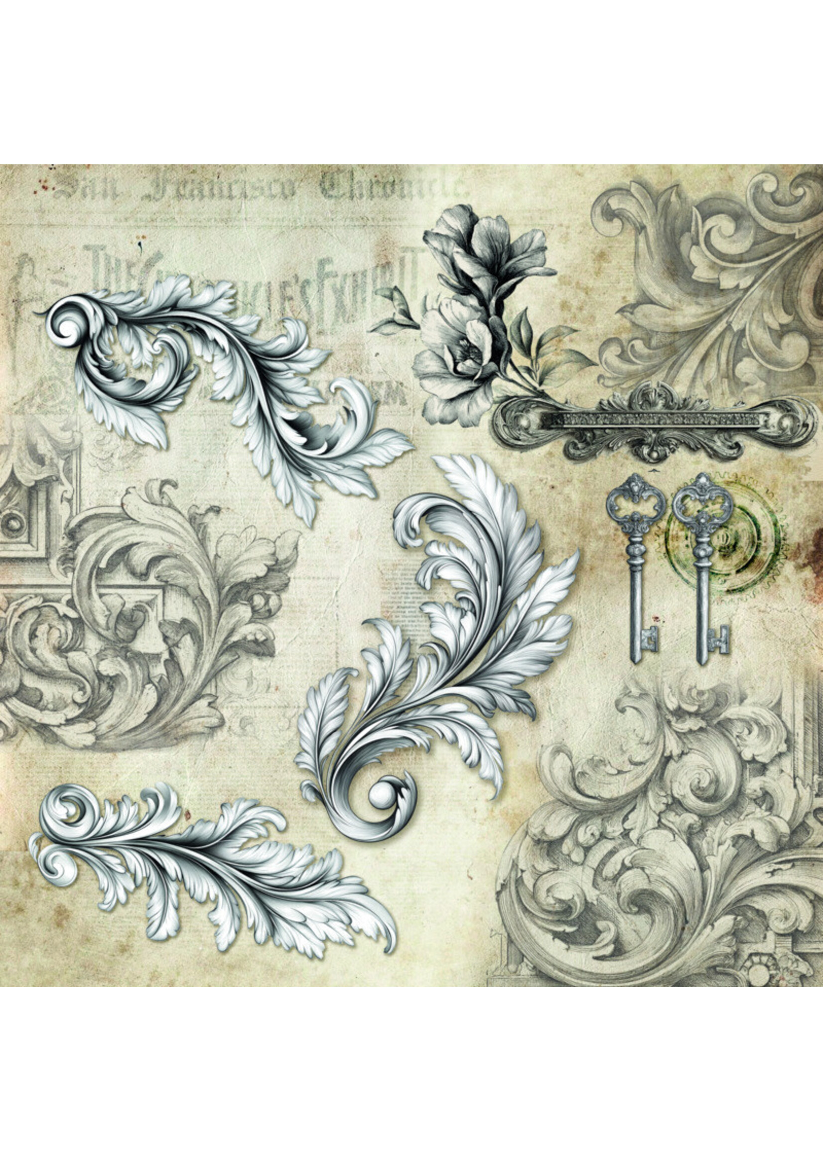 Ciao Bella Ciao Bella 12x12 Patterns Pad, Typographic