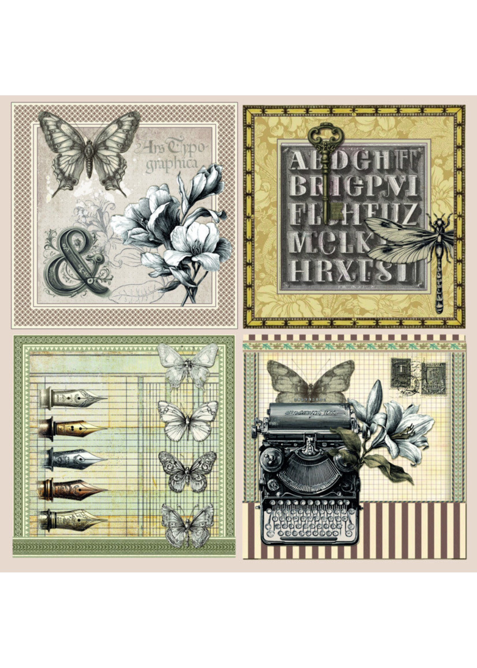 Ciao Bella Ciao Bella 12x12 Patterns Pad, Typographic