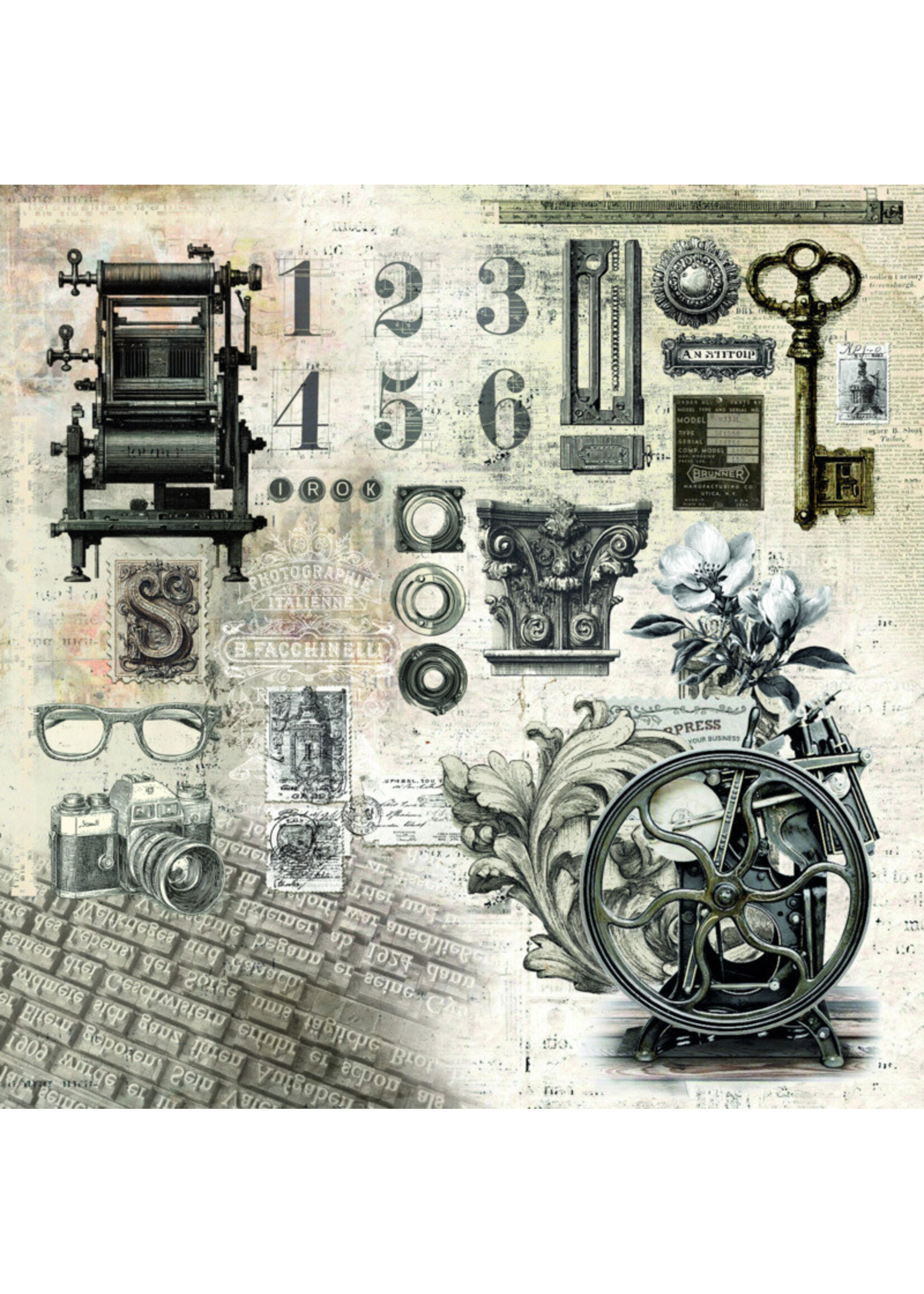 Ciao Bella Ciao Bella 8x8 Paper Pad, Typographic