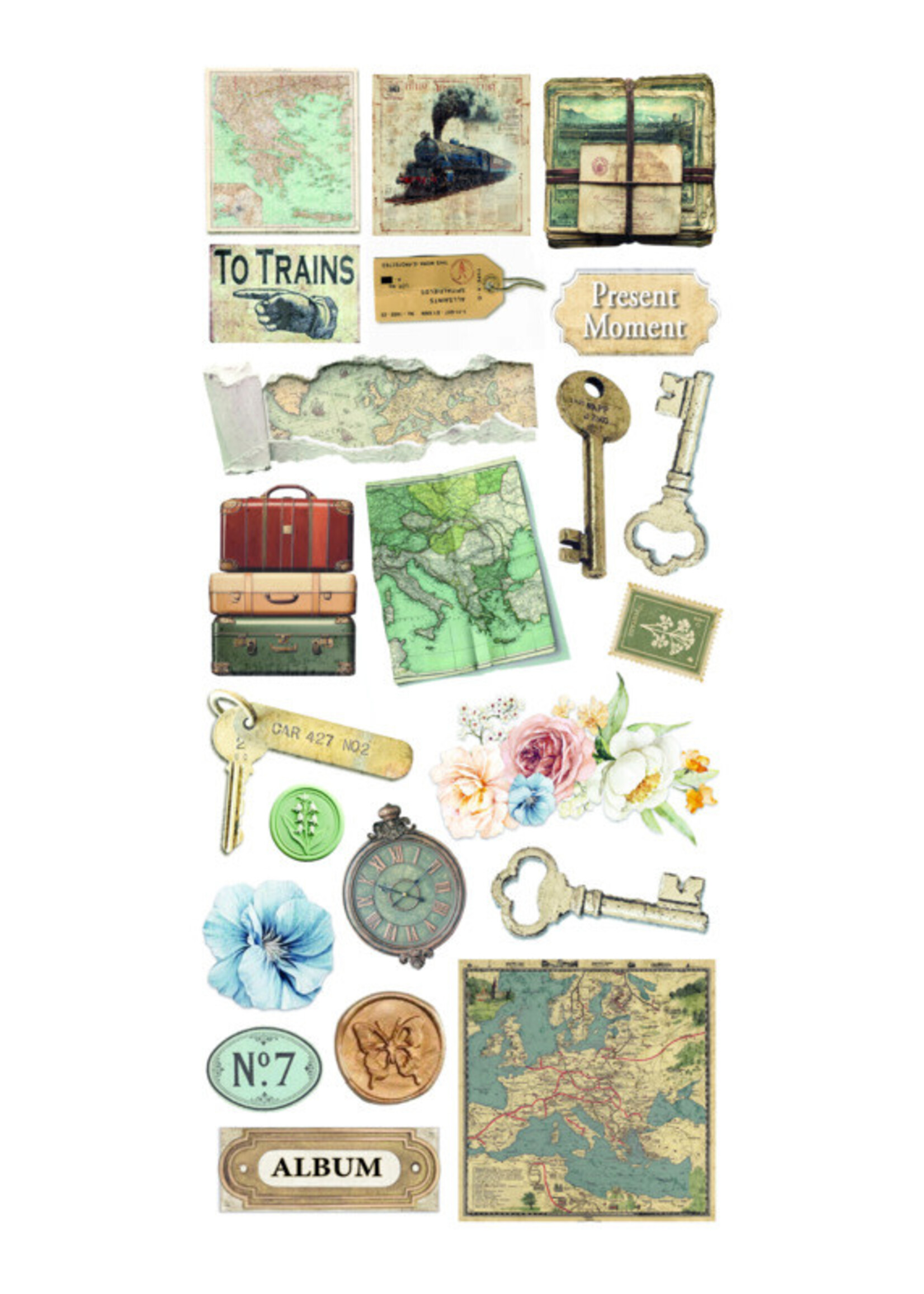 Ciao Bella Ciao Bella Art  Transparent Stickers, Eastern Journey