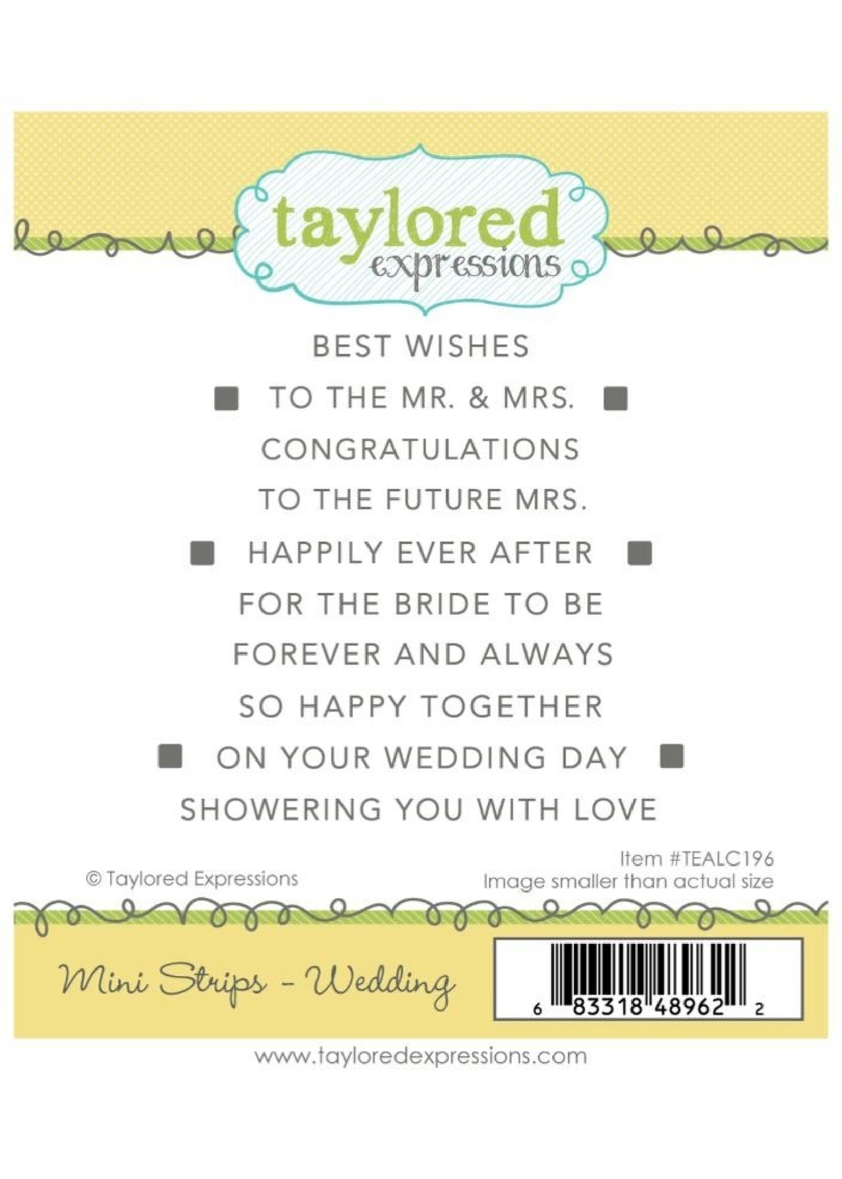 Taylored Expressions Taylored Expression Stamp, Mini Strips- Wedding