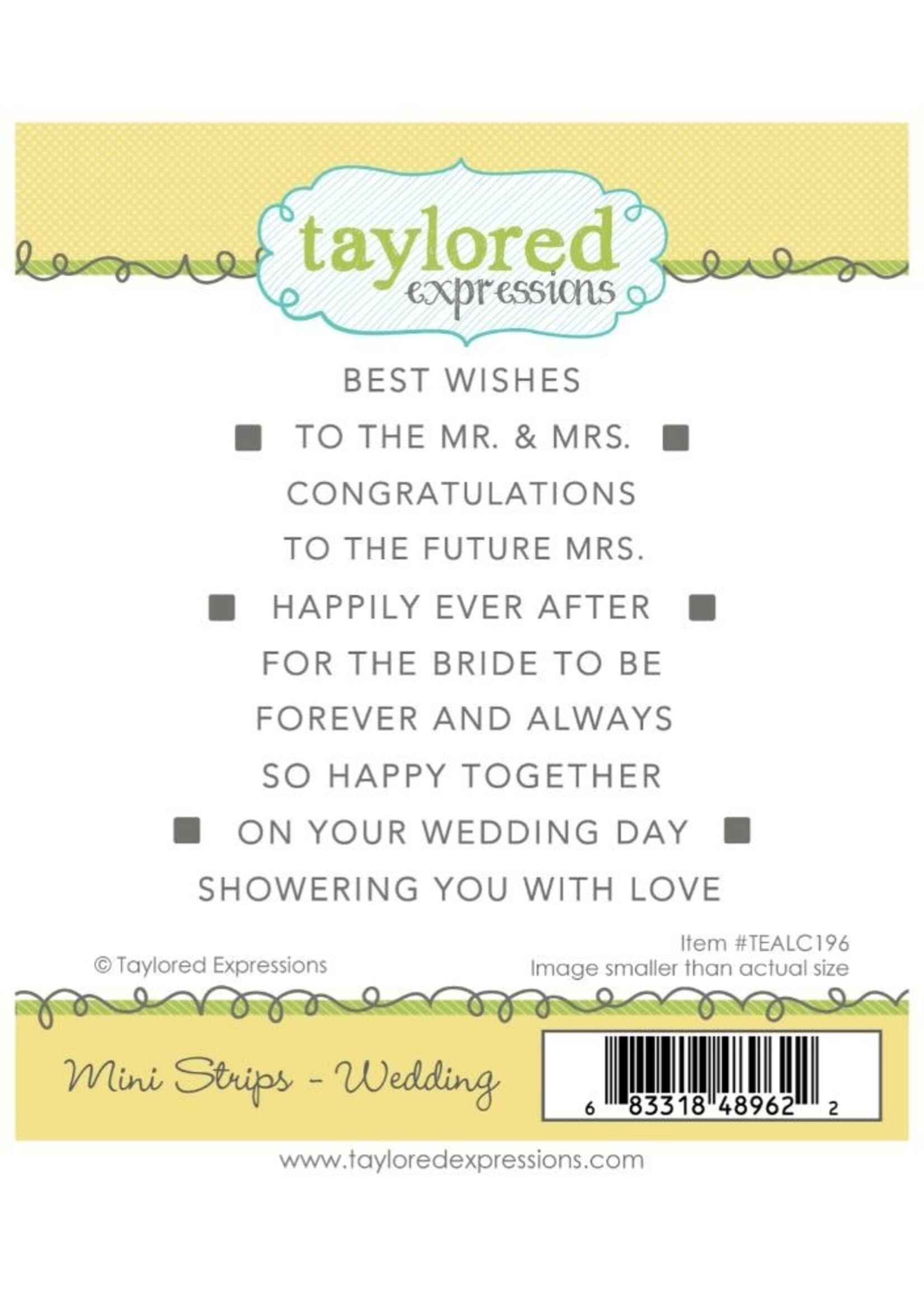 Taylored Expressions Taylored Expression Stamp, Mini Strips- Wedding