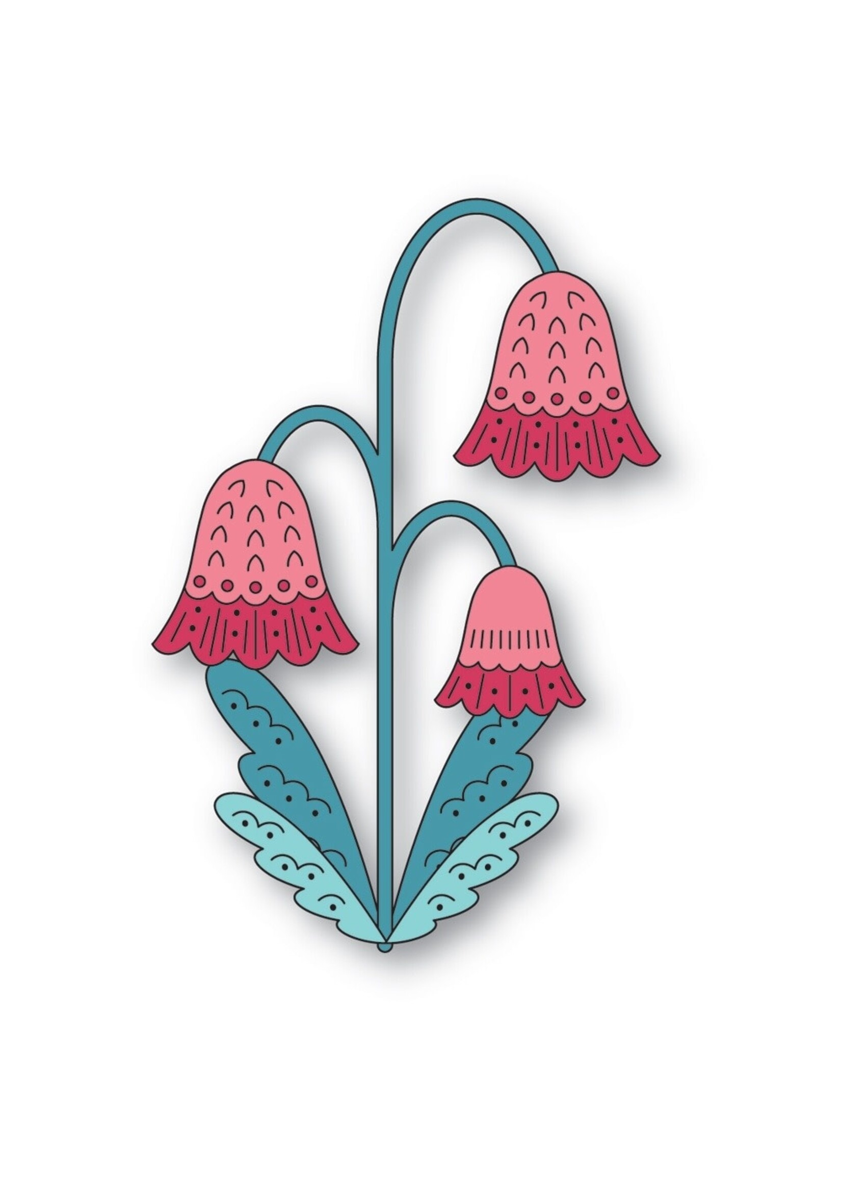 Poppy Stamps Die, Nordic Pendant Flower