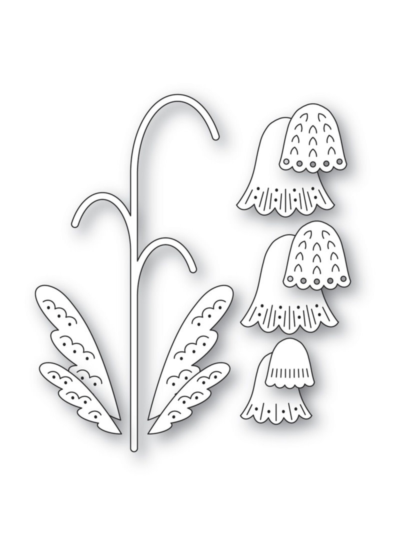 Poppy Stamps Die, Nordic Pendant Flower