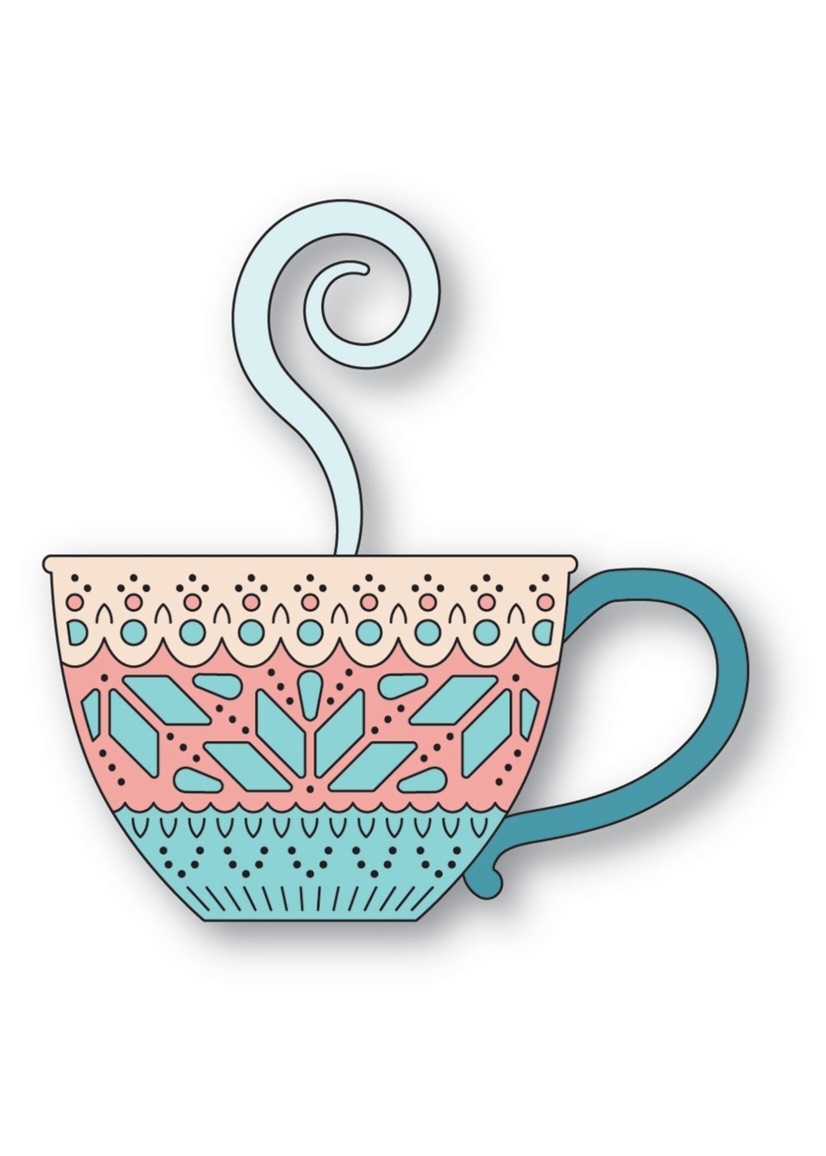 Poppy Stamps Die, Nordic Cozy Tea Cup