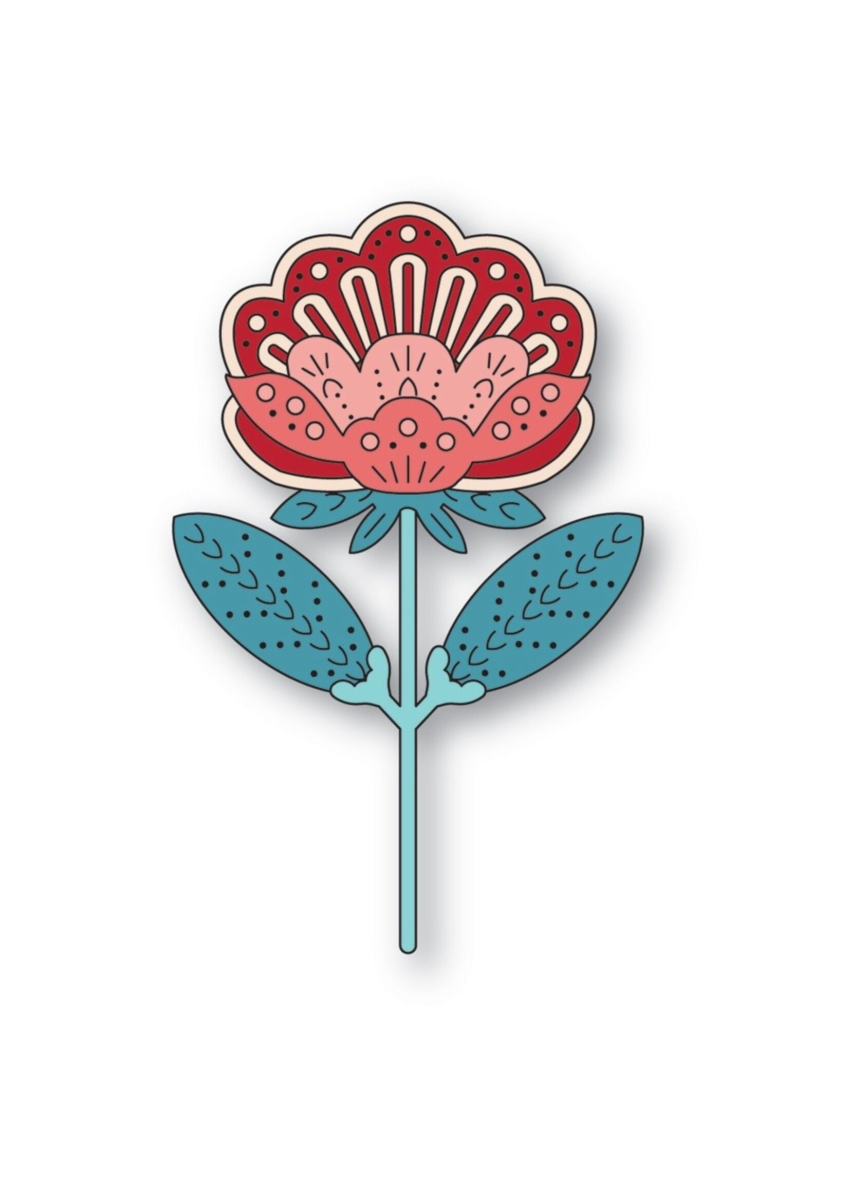 Poppy Stamps Die, Nordic Petalglow Flower