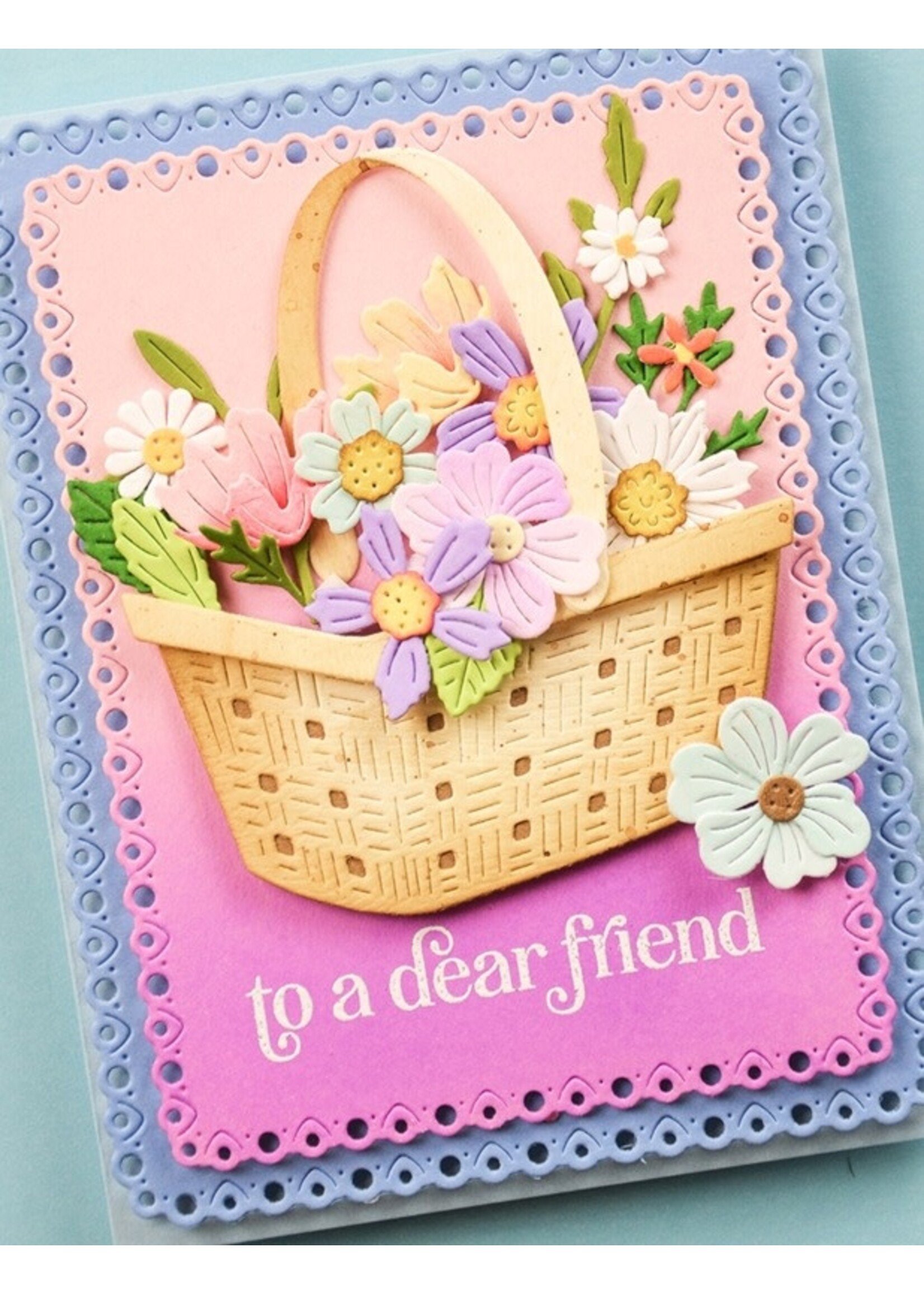 Memory Box Memory Box Die, Woven Flower Basket