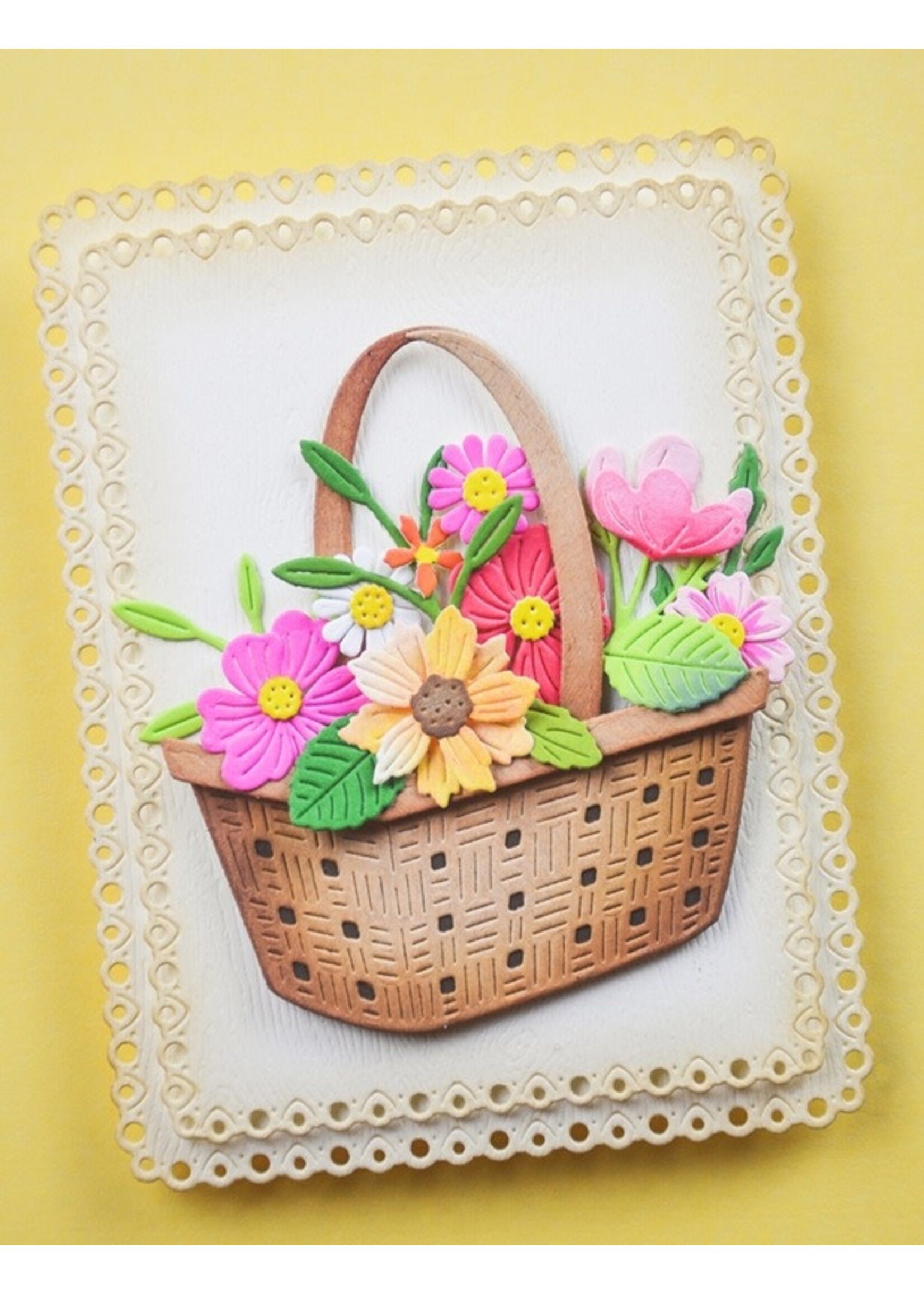 Memory Box Memory Box Die, Woven Flower Basket