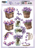 Berries Beauties 3D Push Out Sheet, First Blossoms - Crocus Charm