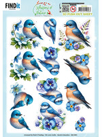 Berries Beauties 3D Push Out Sheet, Whispers of Nature - Blue