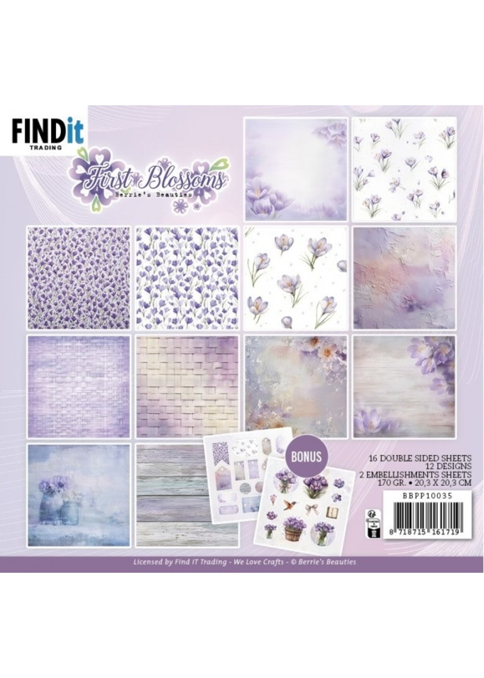 Berries Beauties 8X8 Paper Pack, First Blossoms