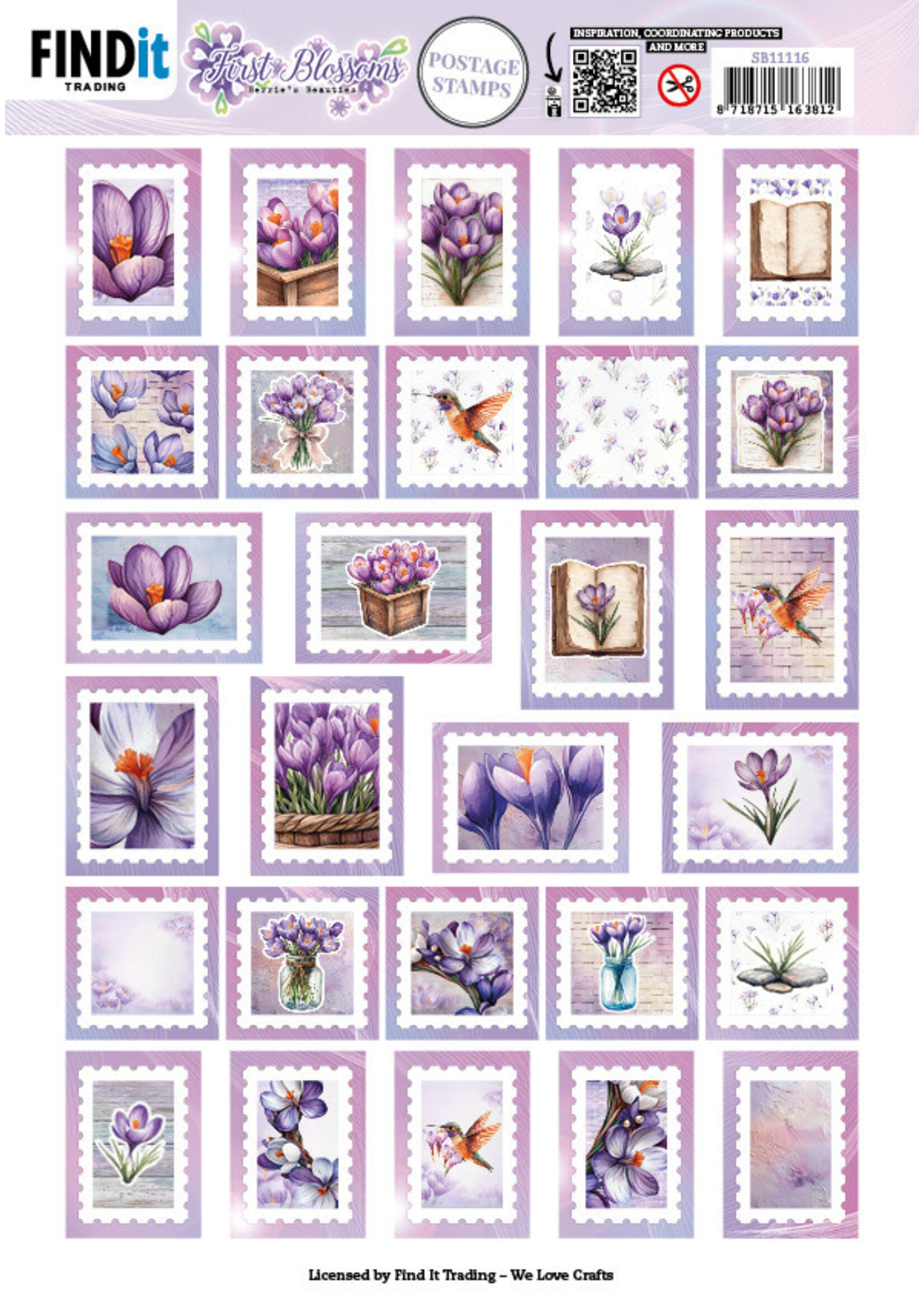 Berries Beauties Push Out Postage Stamps, First Blossoms