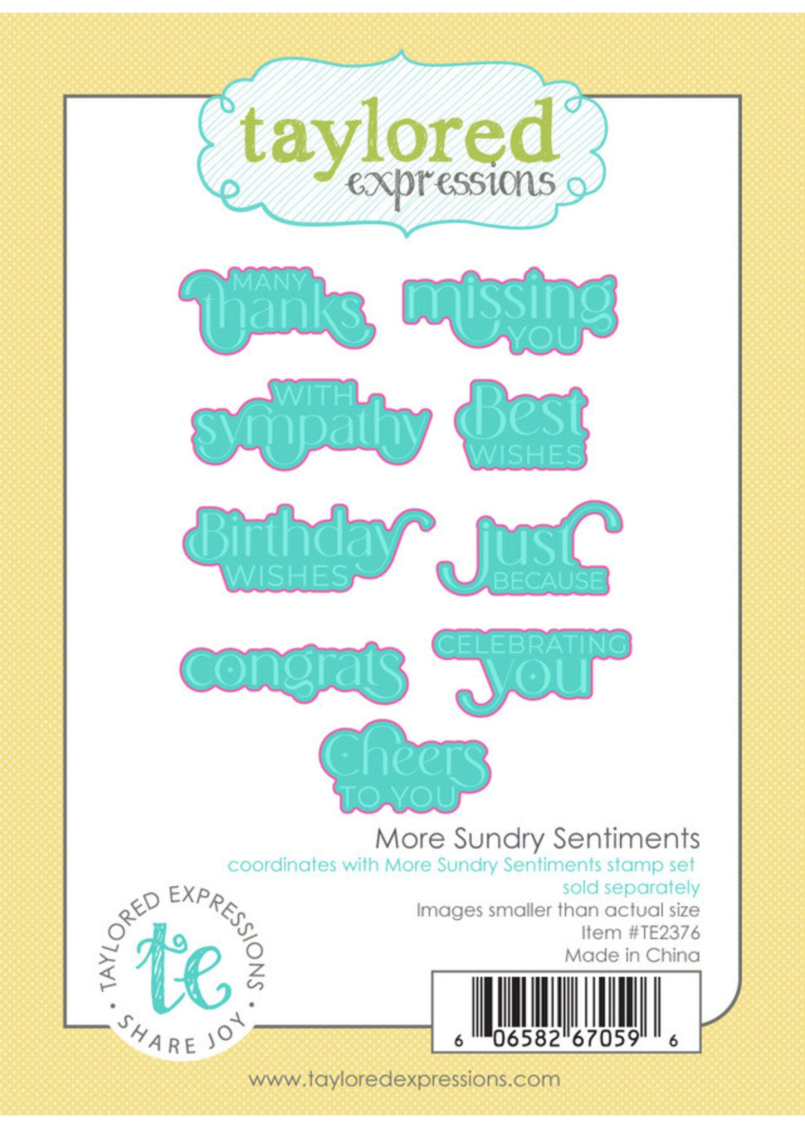 Taylored Expressions Taylored Expressions Stamp/Die, More Sundry Sentiments