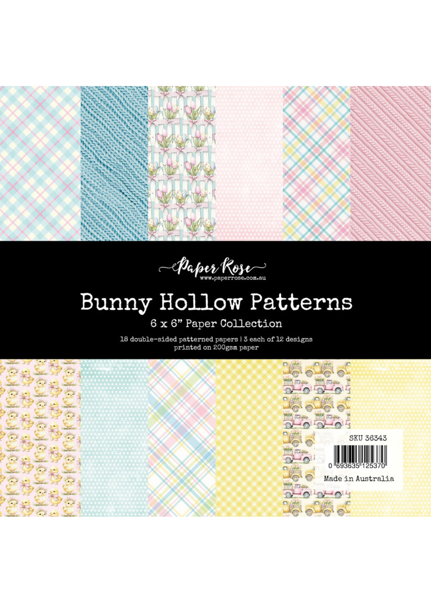 Paper Rose Paper Rose 6X6 Paper Collection, Bunny Hollow Patterns