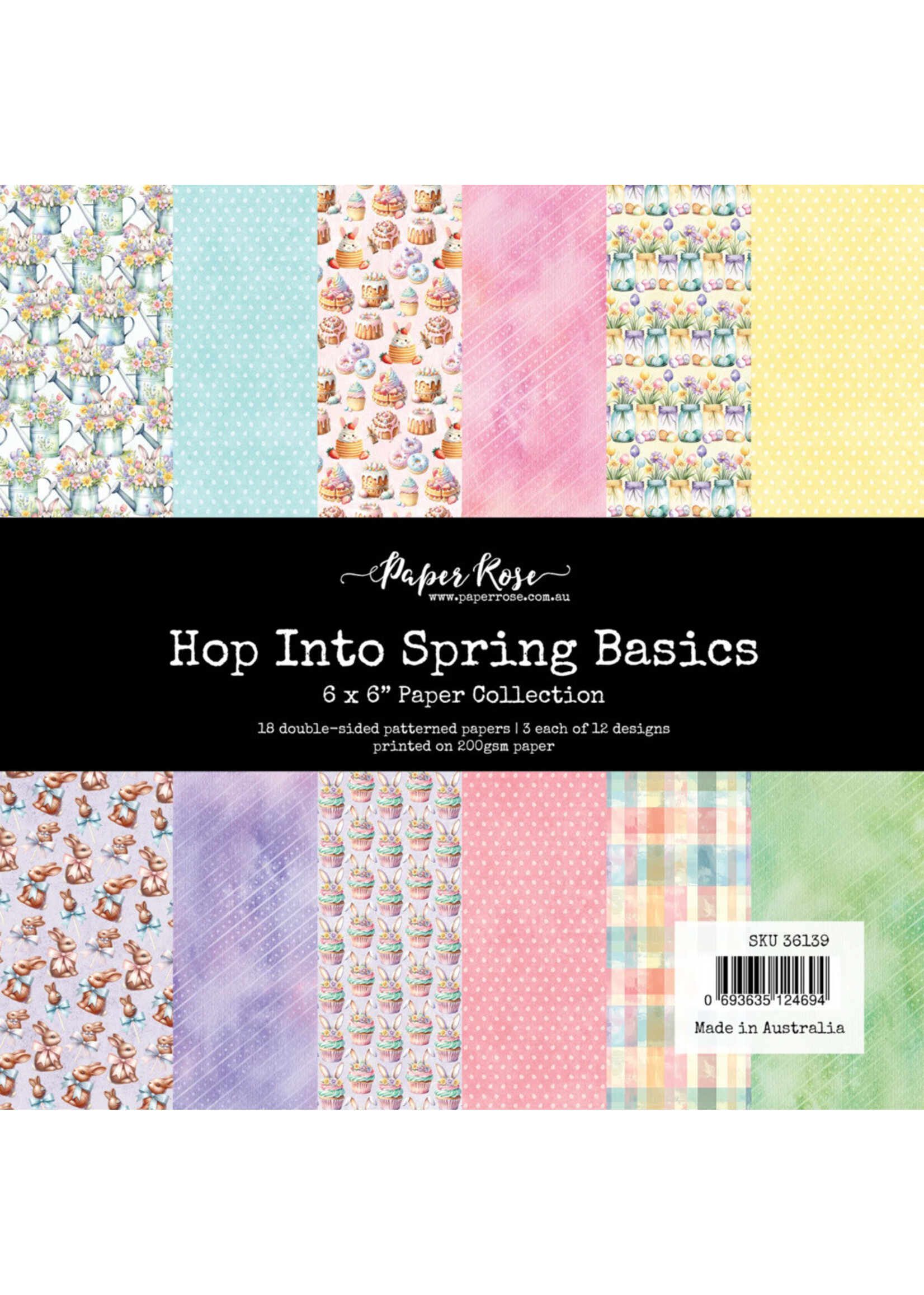 Paper Rose Paper Rose 6X6 Paper Collection, Hop Into Spring Basics