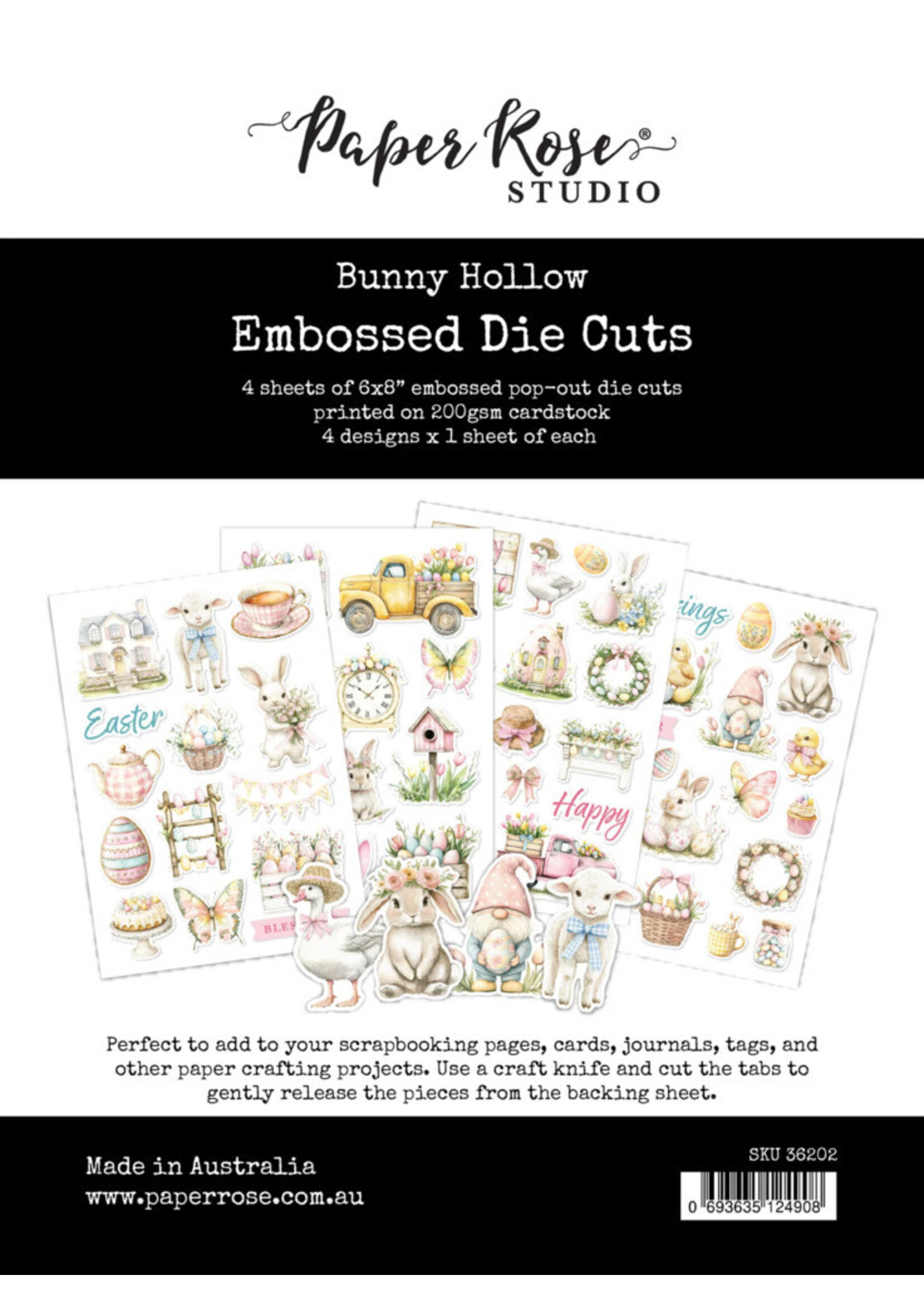 Paper Rose Paper Rose Embossed Die Cuts, Bunny Hollow