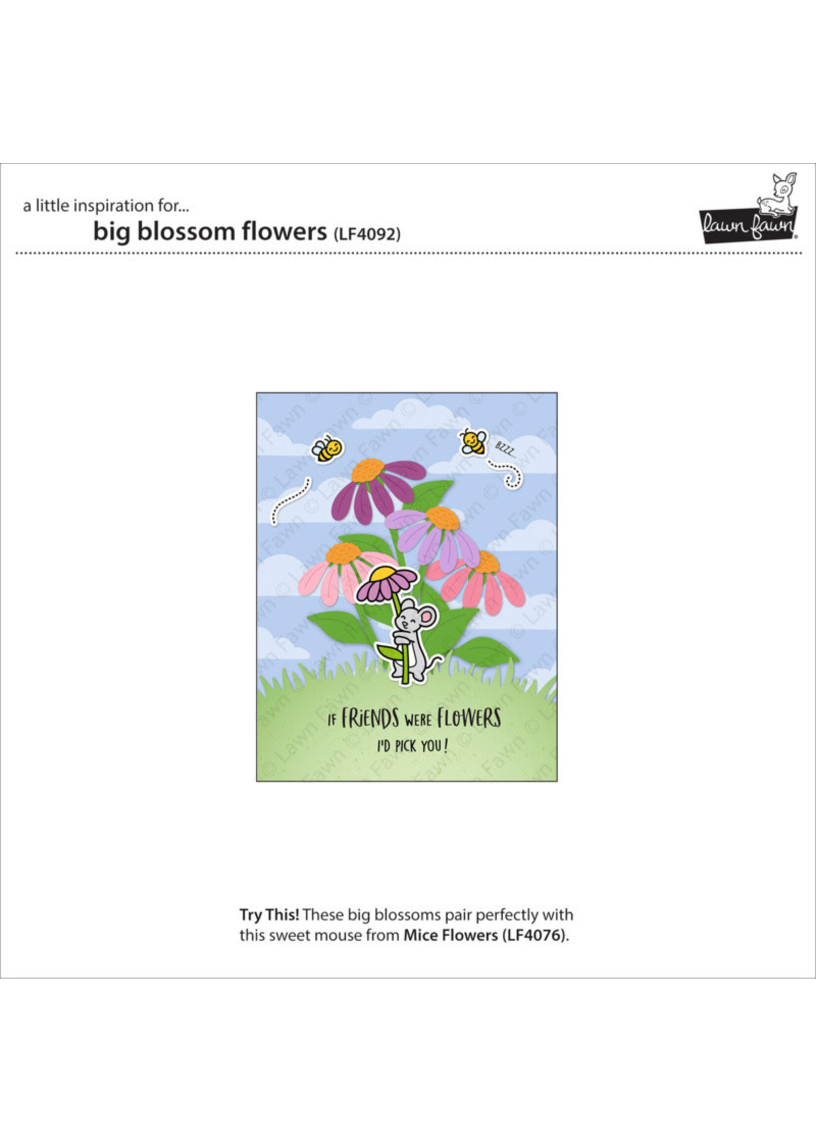 Lawn Fawn Lawn Fawn Die,  Big Blossom Flowers