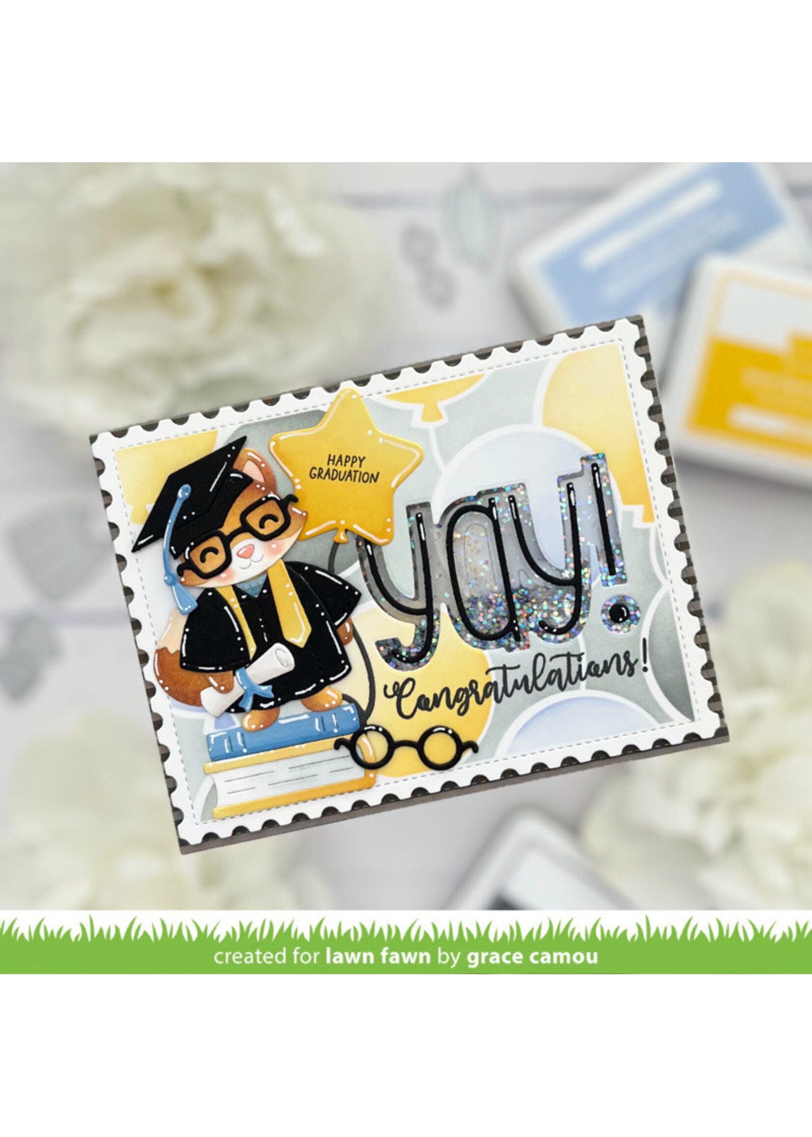 Lawn Fawn Lawn Fawn Die, LF4088 Build-A-Critter Graduation Accessories