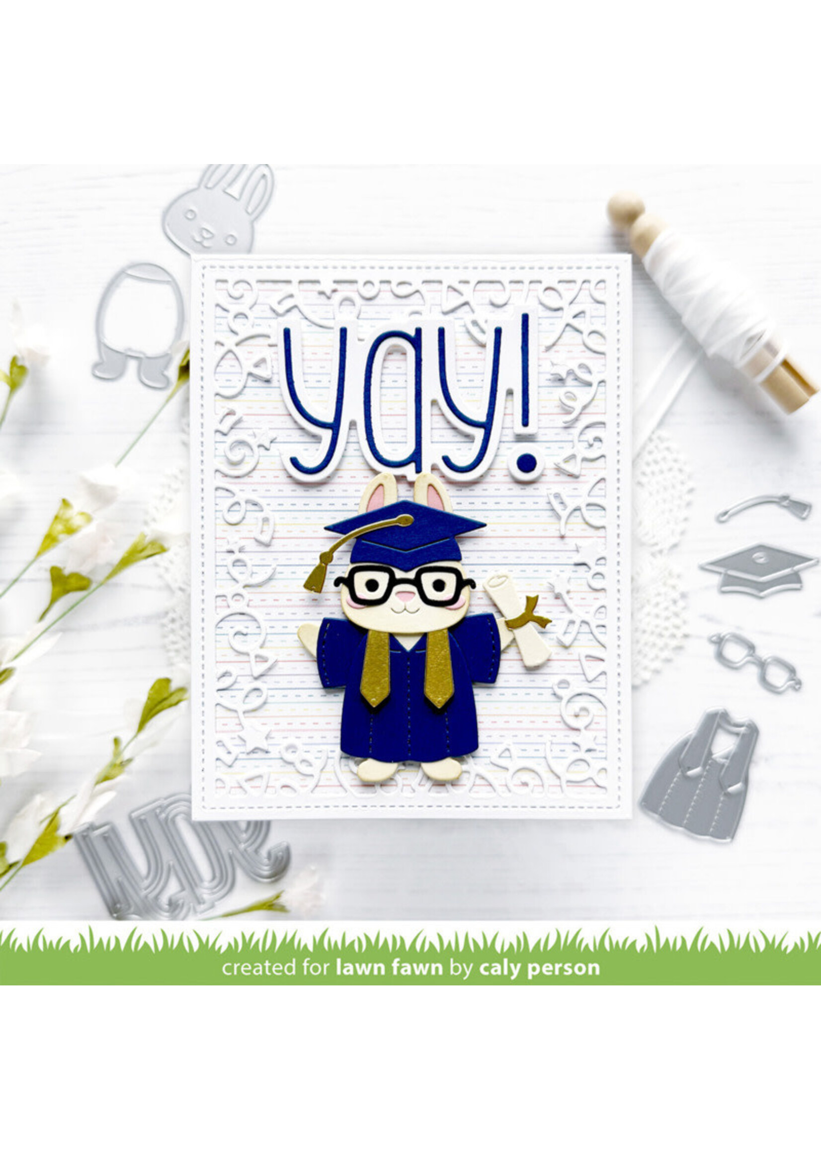 Lawn Fawn Lawn Fawn Die, LF4088 Build-A-Critter Graduation Accessories