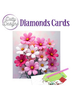 Find It Trading Diamond Dot Card, DDDC1222 Pink Flowers