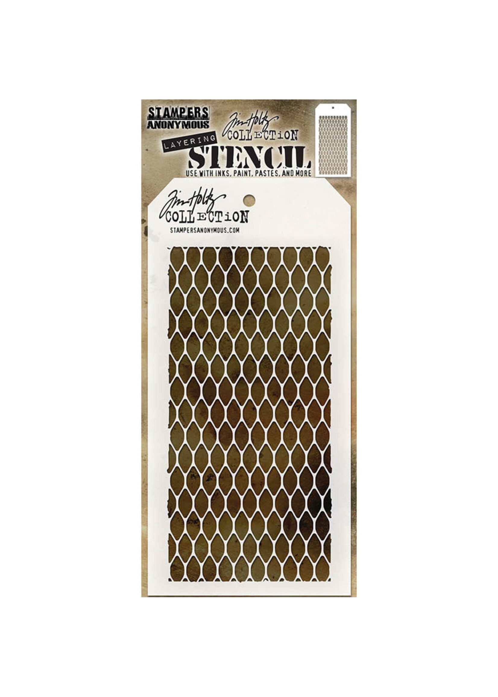 Stampers Anonymous Tim Holtz Layering Stencil, THS041 Mesh