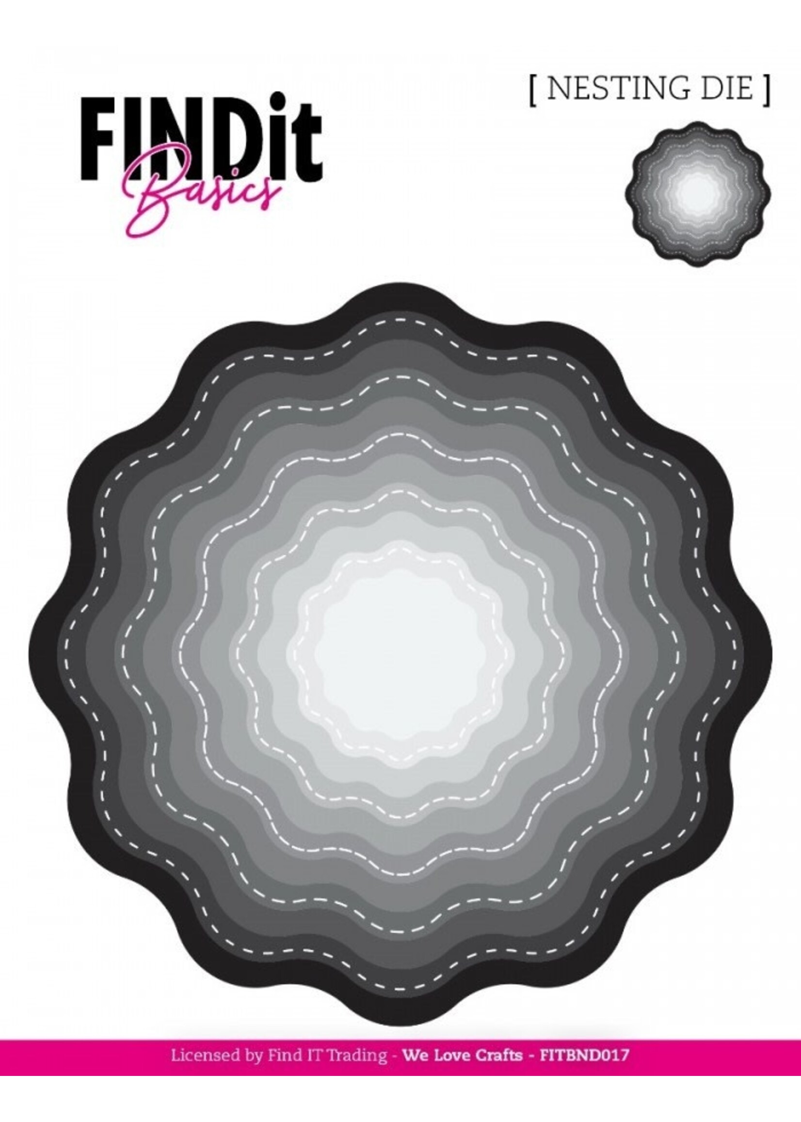 Find It Trading Layering Die, FITBND017 Stitched Wavy Bloom