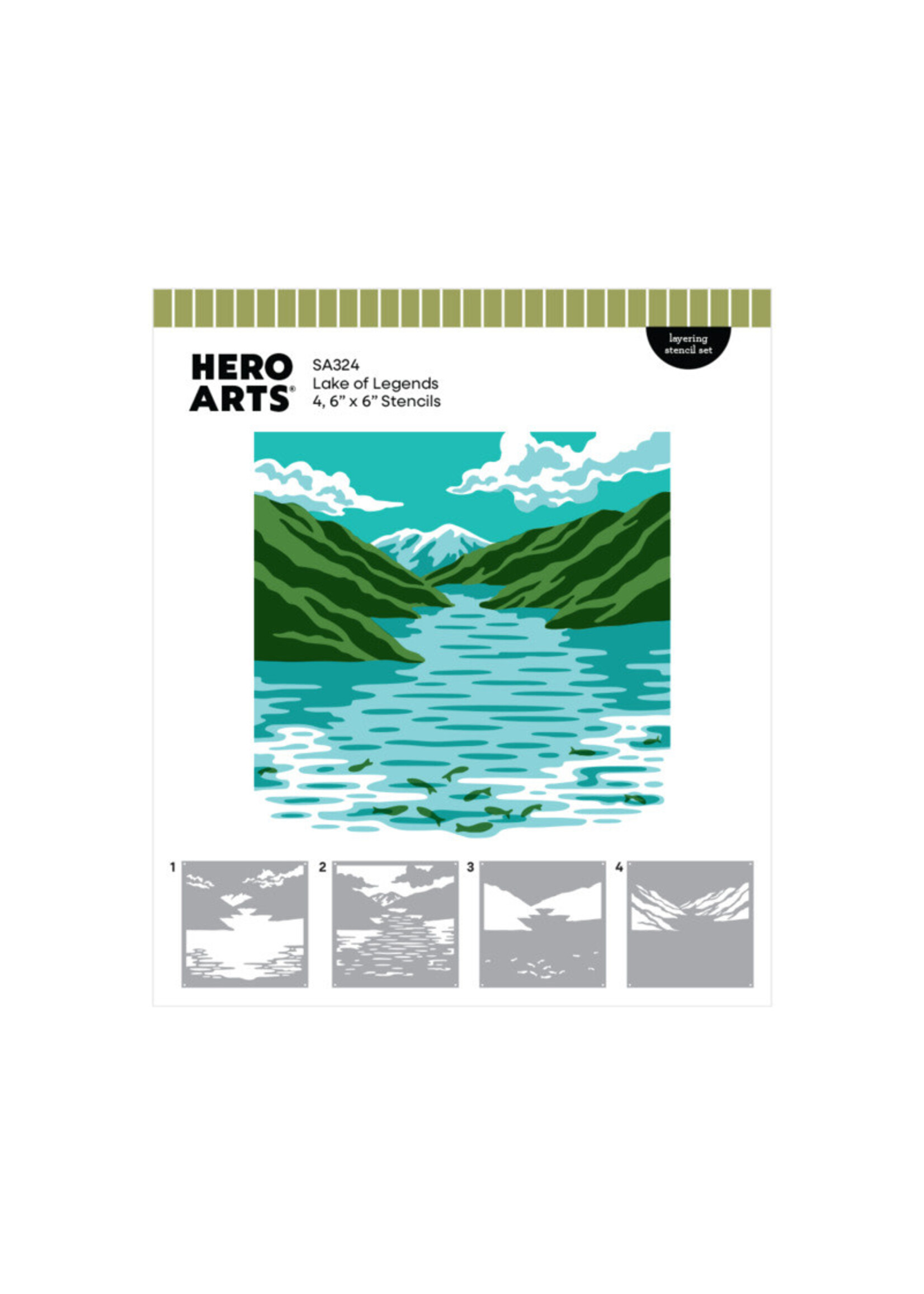 Hero  Arts Hero Arts Layering Stencil, Lake of Legends