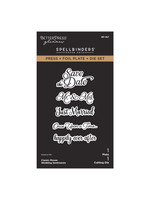 Spellbinders Spellbinders Press & Foil Plate and Die Set, Classic Mouse Wedding Sentiments