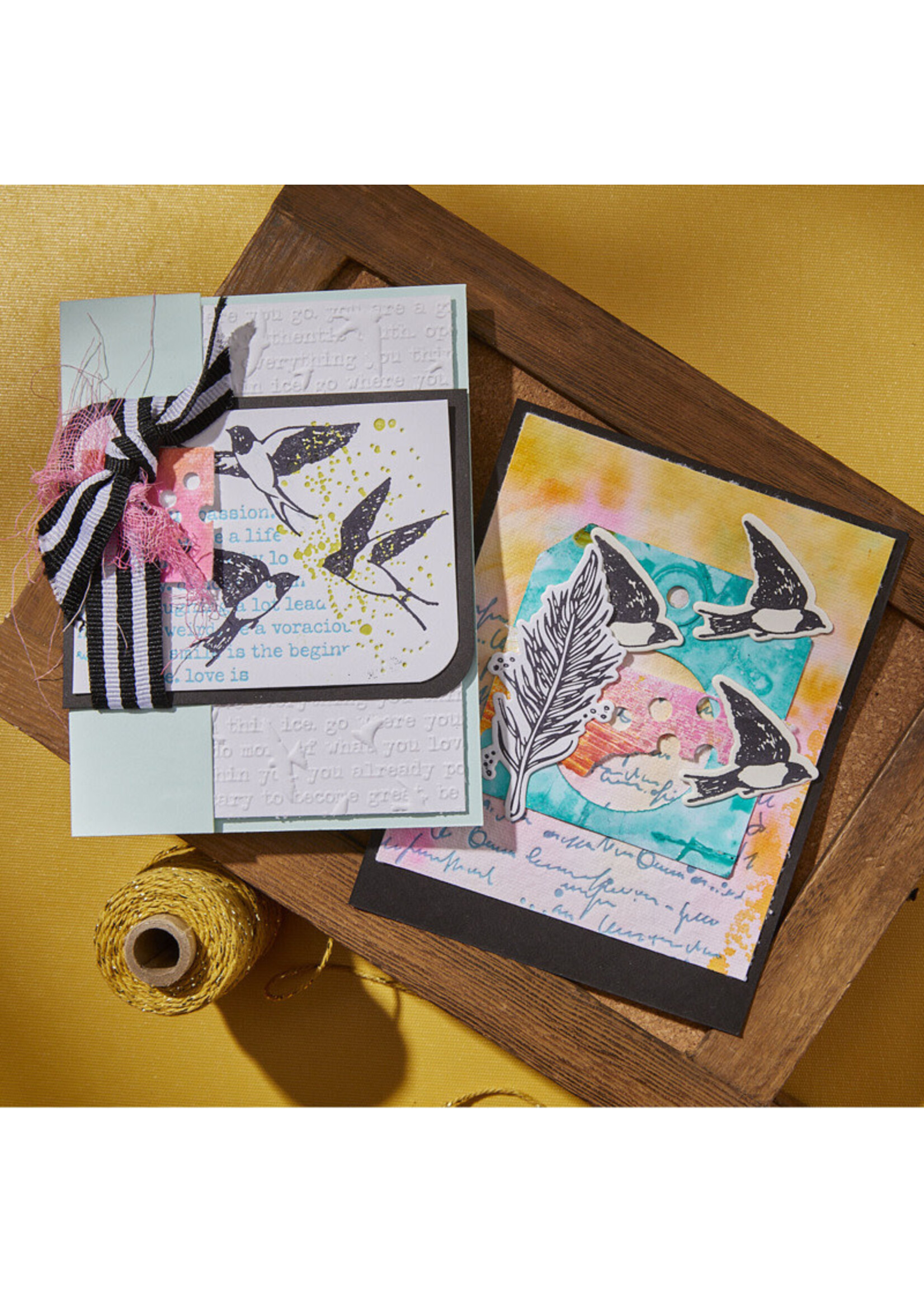 Spellbinders Spellbinders Registration Press Plate & Die, Collaged Birds