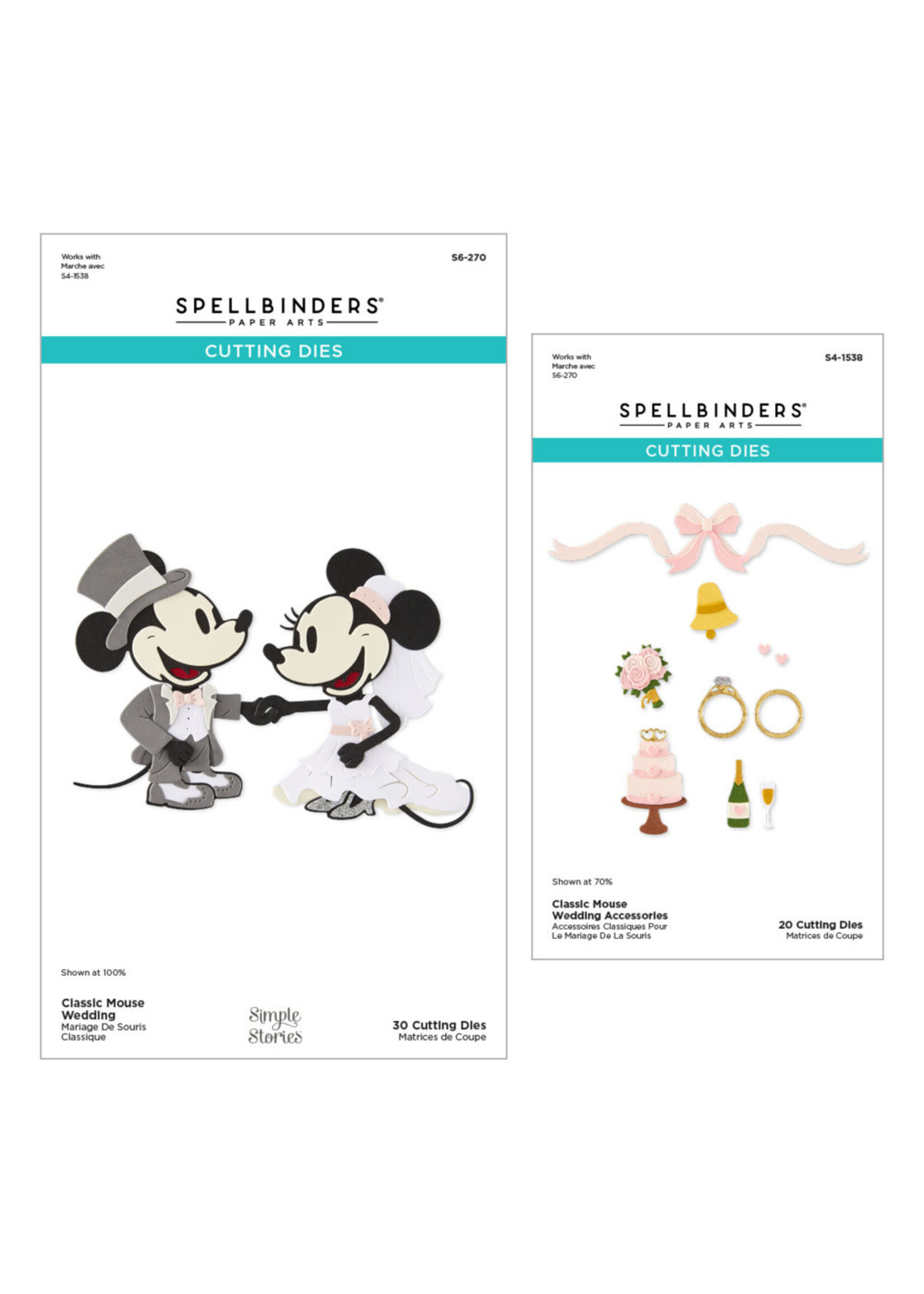 Spellbinders Spellbinders Die Bundle, Classic Mouse Wedding