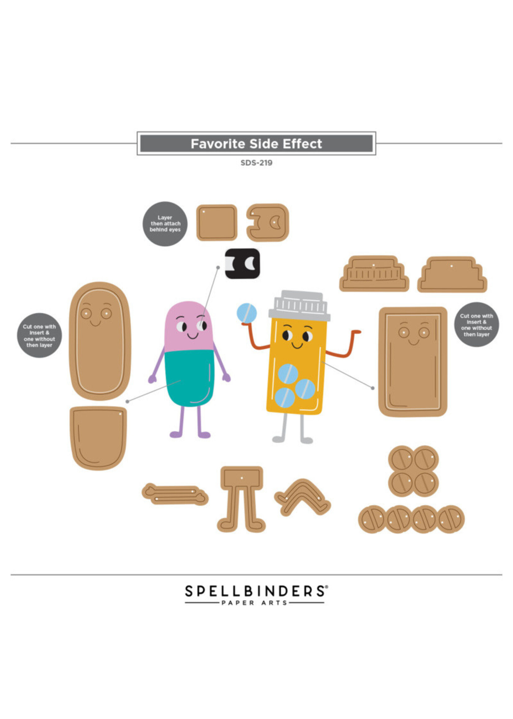 Spellbinders Spellbinders Stamp & Die Set, Favorite Side Effect
