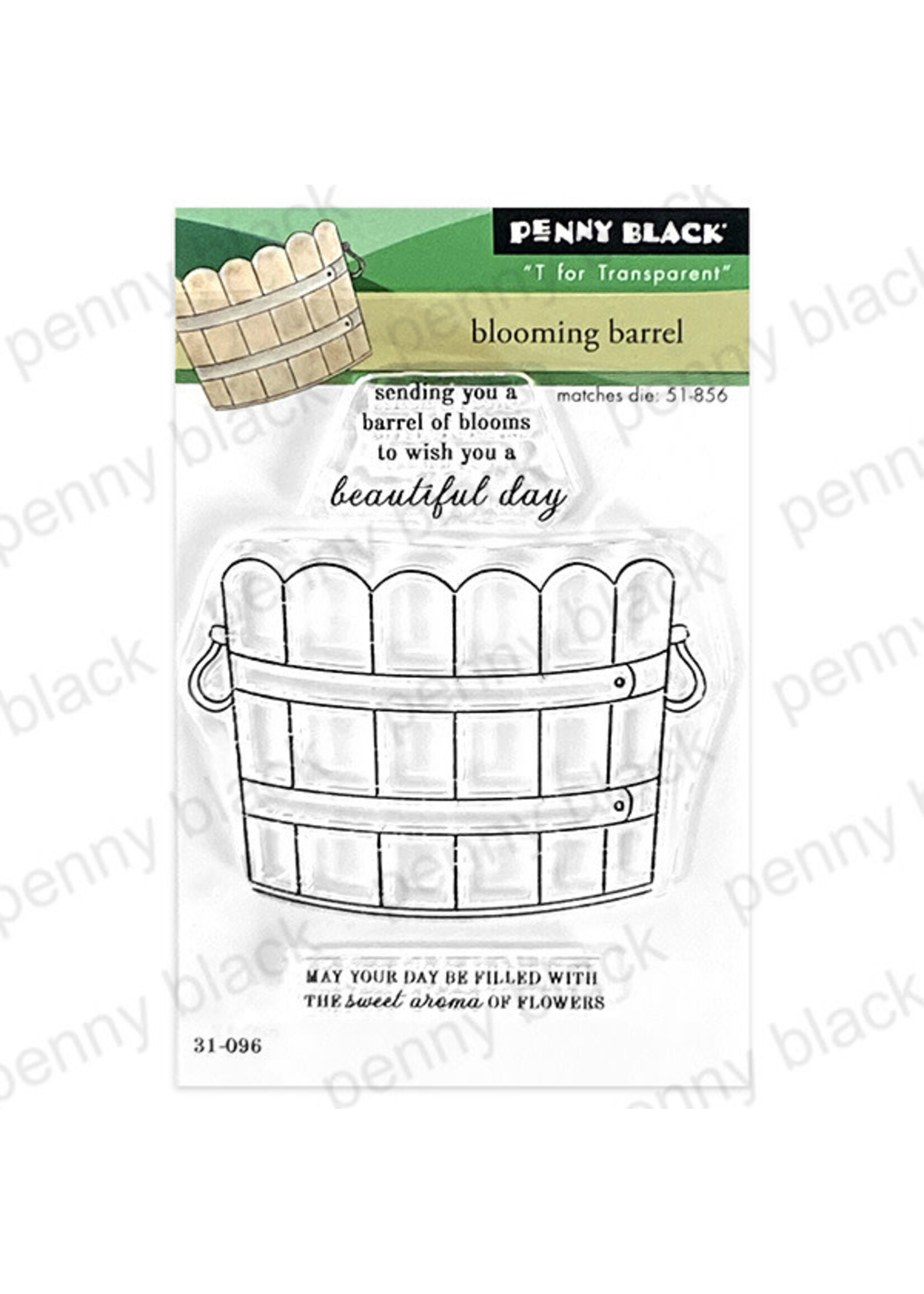 Penny Black Penny Black Stamp/Die Combo, Blooming Barrel