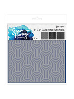Ranger Simon Hurley create 6x6 Layering Stencil, happy arches
