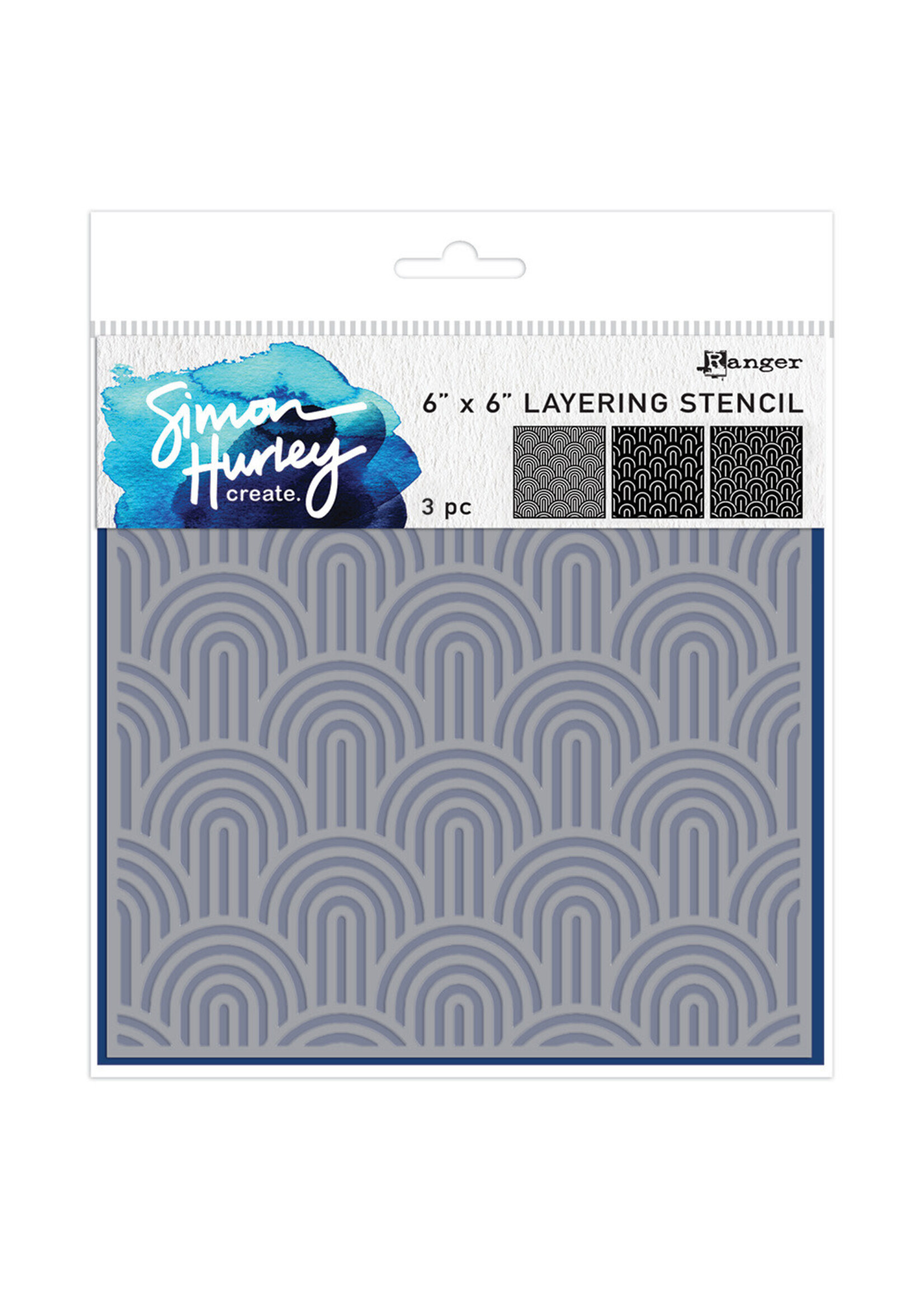 Ranger Simon Hurley create 6x6 Layering Stencil, happy arches
