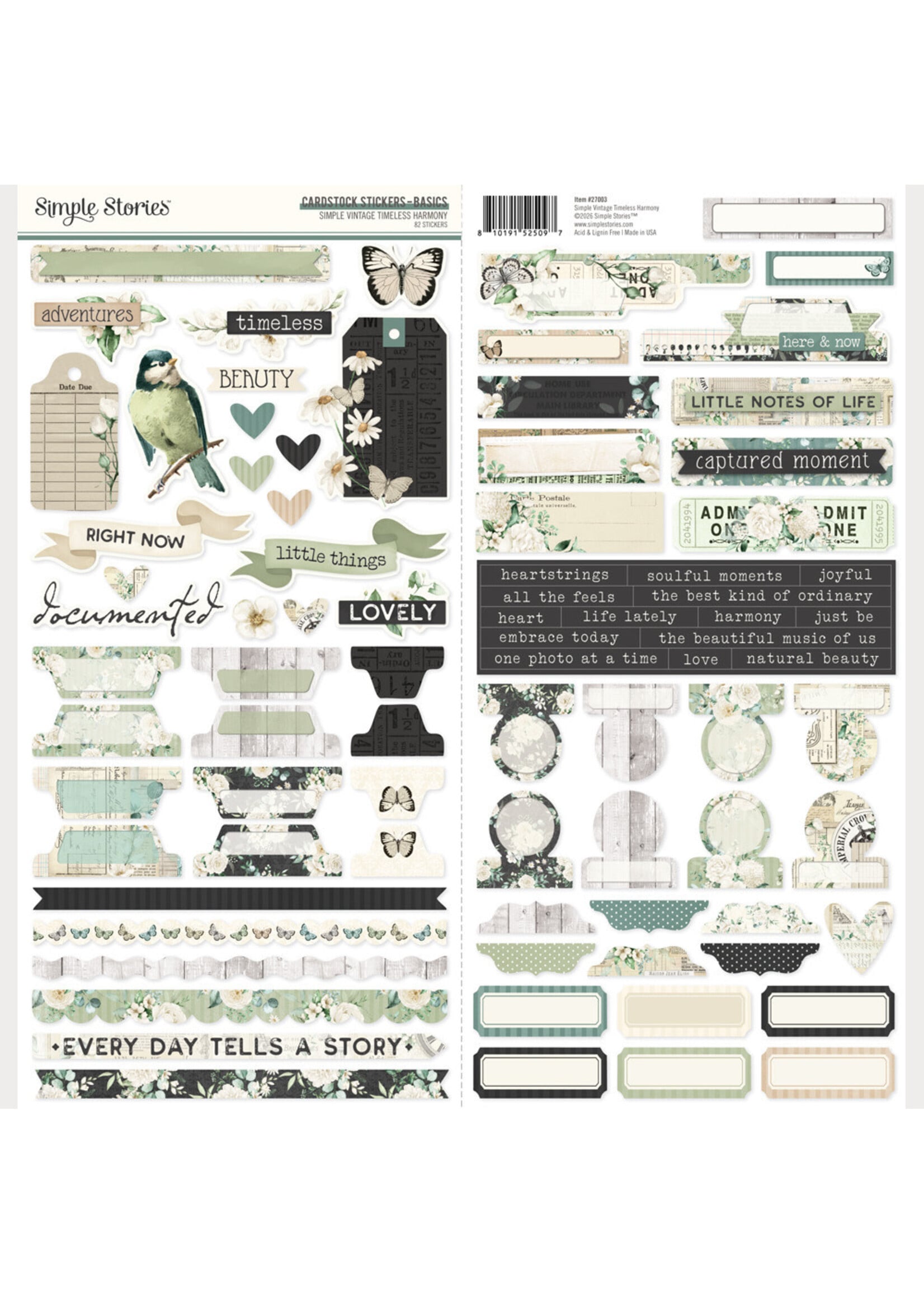 Simple Stories Simple Stories Cardstock Stickers, Simple Vintage Timeless Harmony