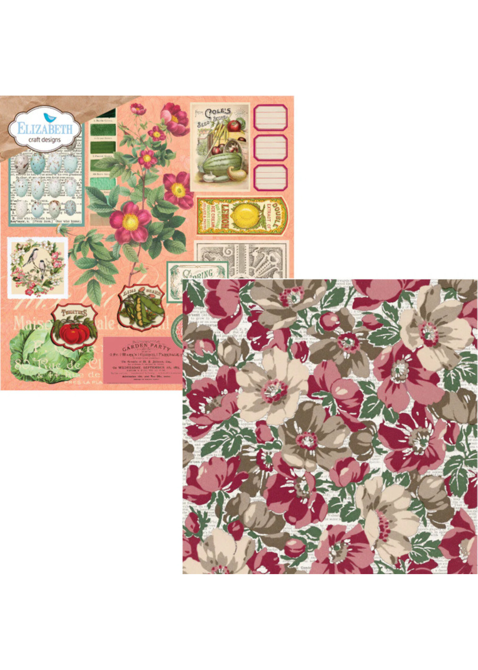 Elizabeth Craft Design ECD 12x12 Paper Pack, Spring Splendor