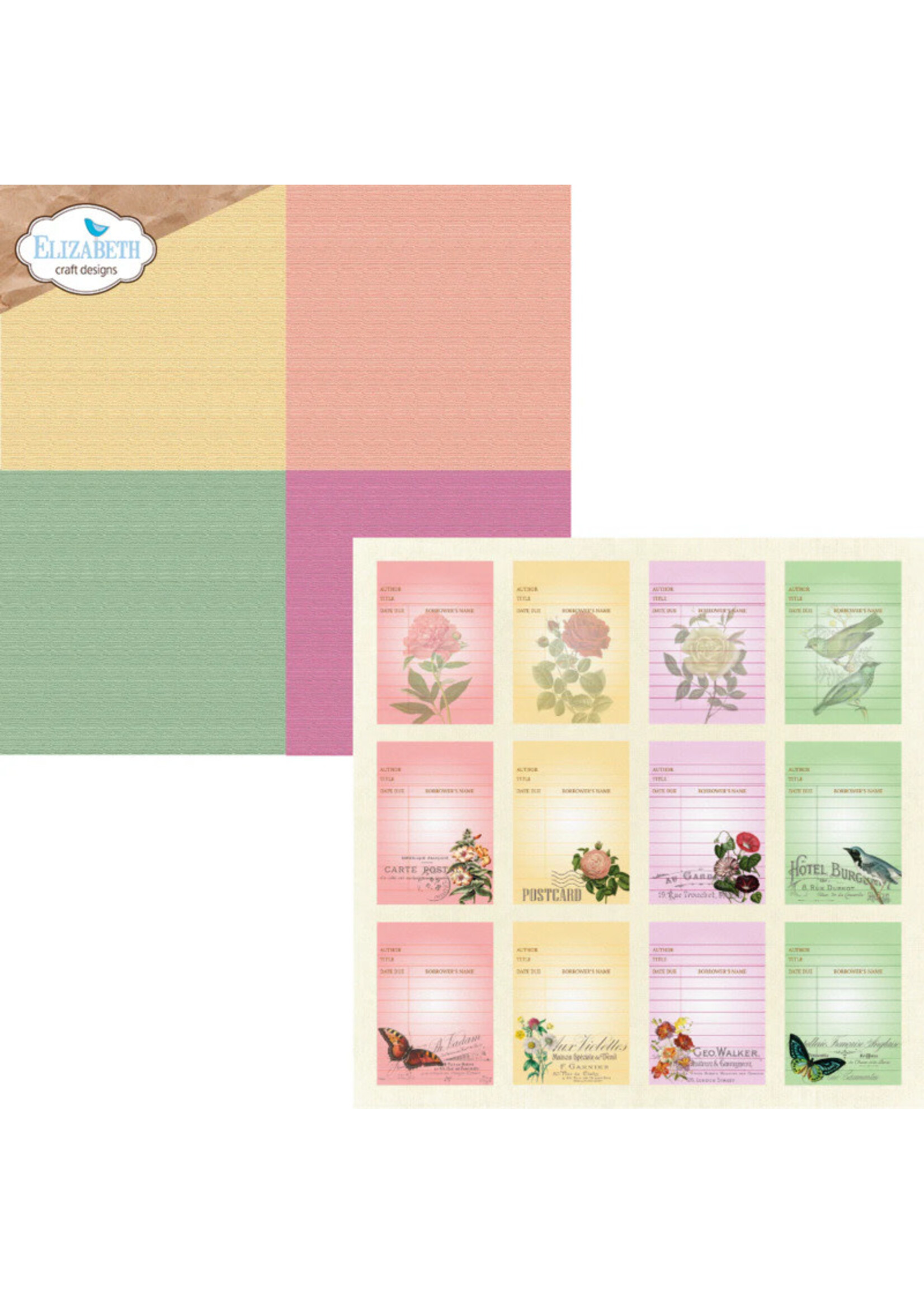 Elizabeth Craft Design ECD 12x12 Paper Pack, Spring Splendor
