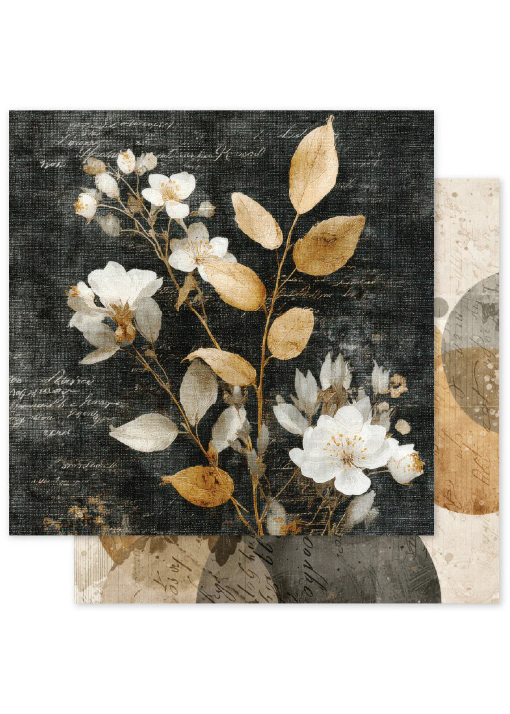 Paper Rose Paper Rose 12x12 Ink & Ivory, B