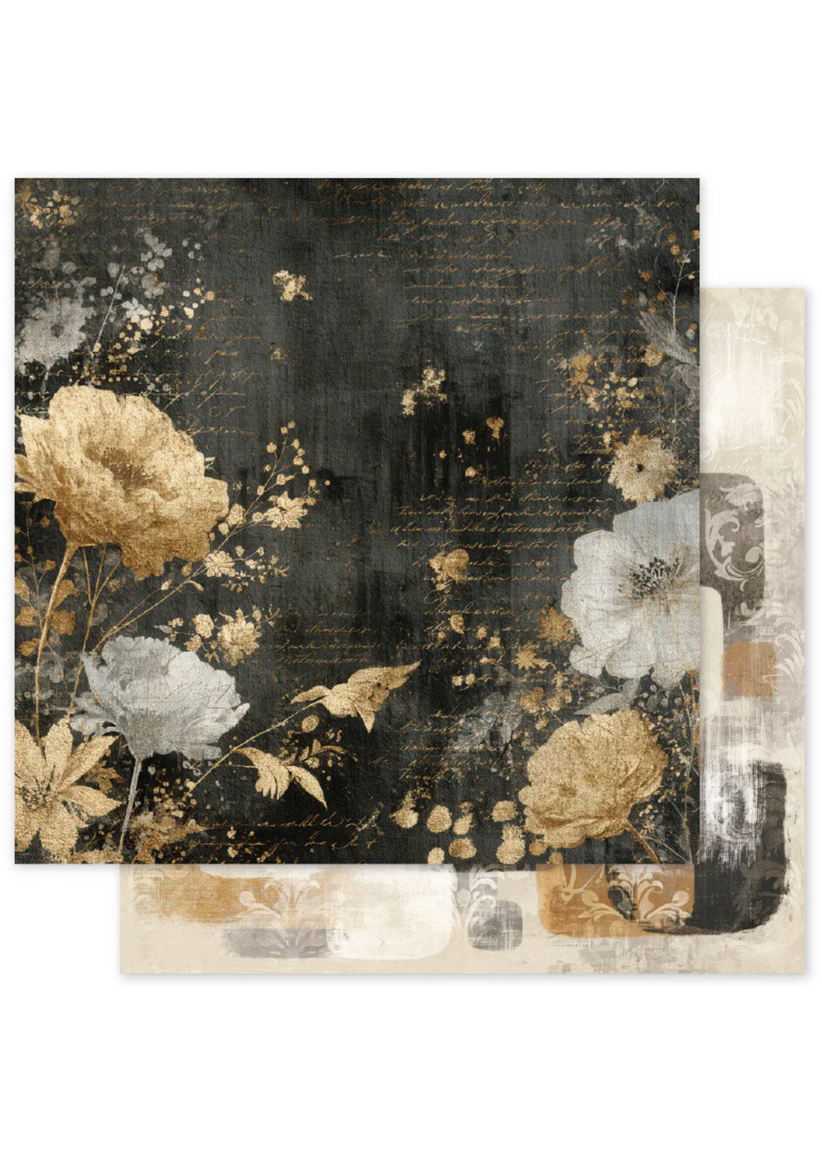 Paper Rose Paper Rose 12x12 Ink & Ivory, D