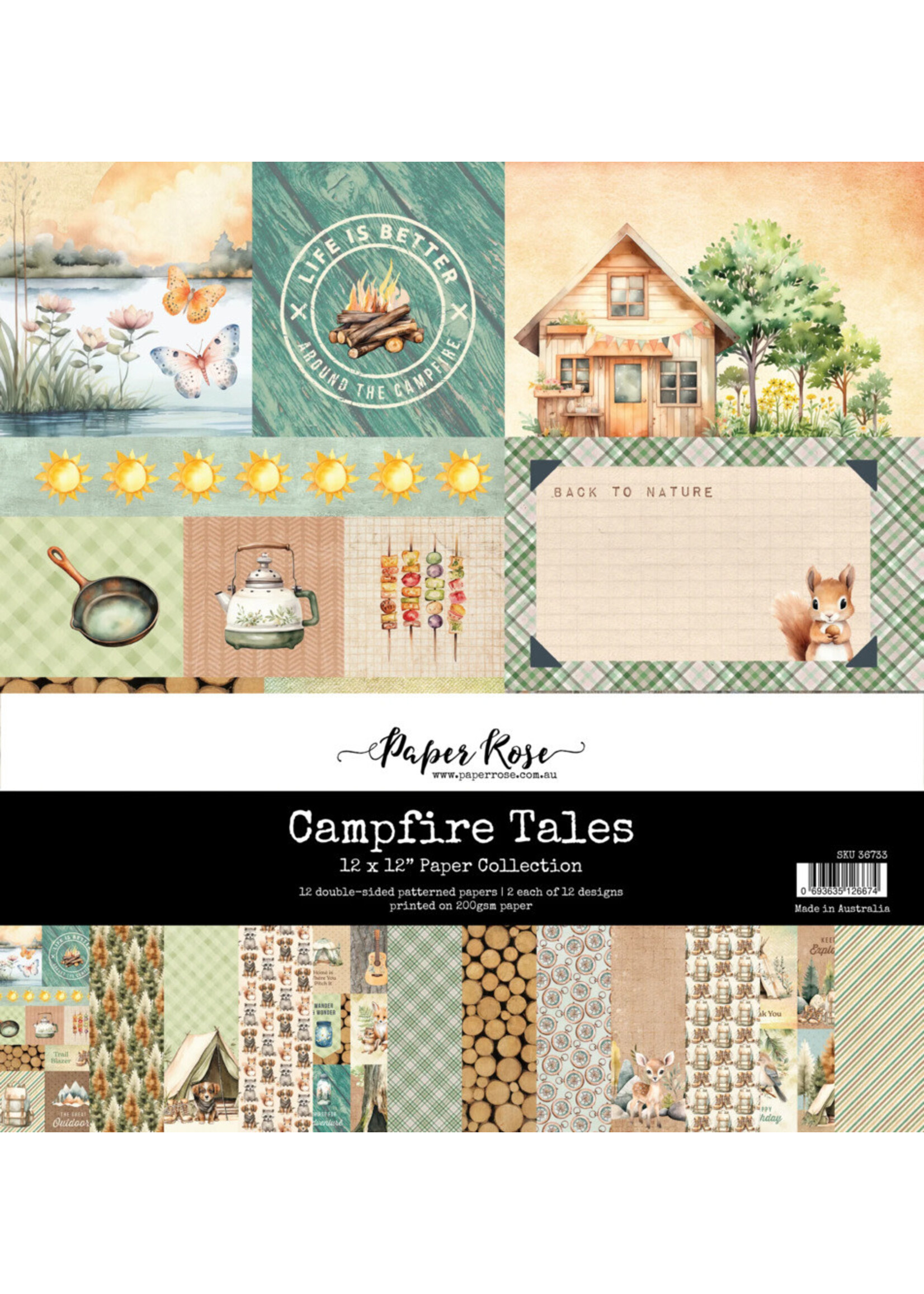 Paper Rose Paper Rose 12x12 Collection Pack, Campfire Tales