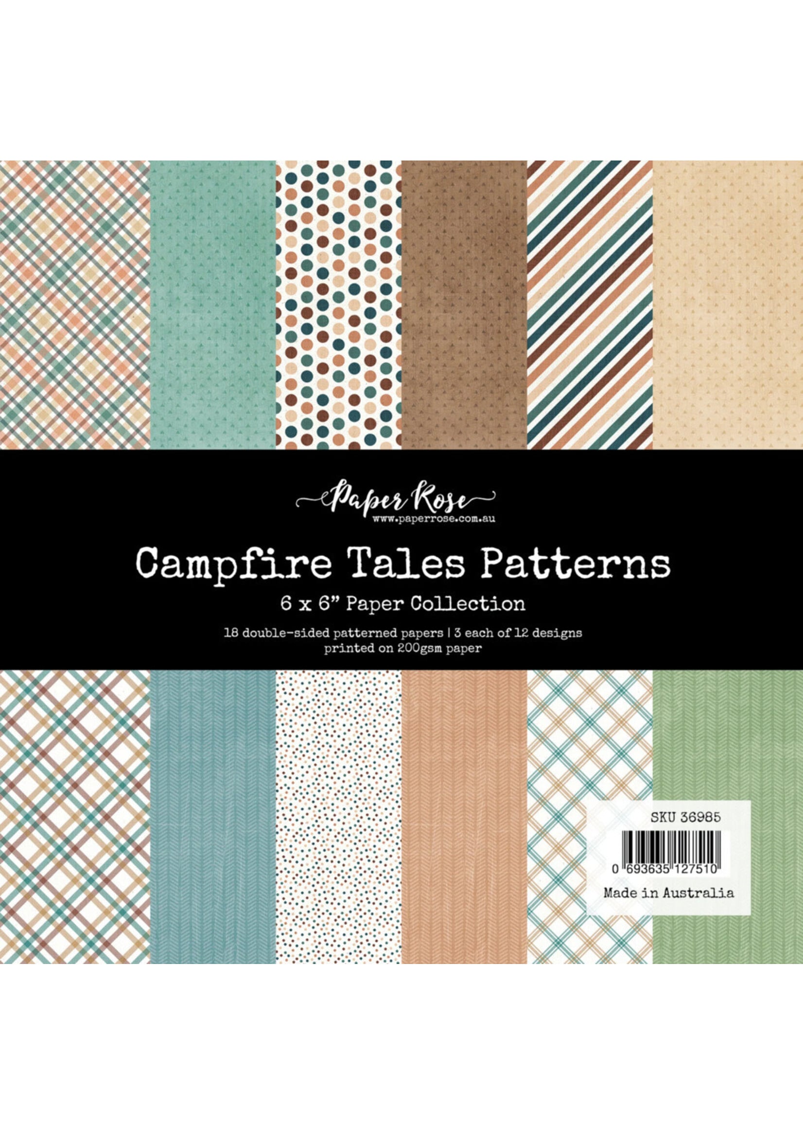 Paper Rose Paper Rose 6x6 Paper Collection, Campfire Tales Patterns