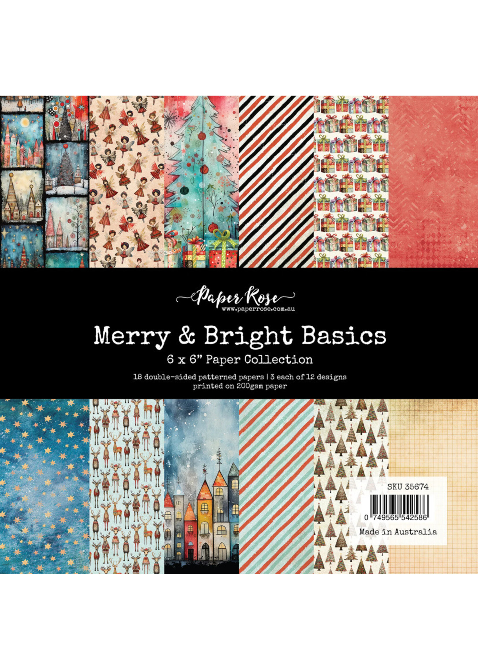 Paper Rose Paper Rose 6x6 Paper Collection, Merry & Bright Basics
