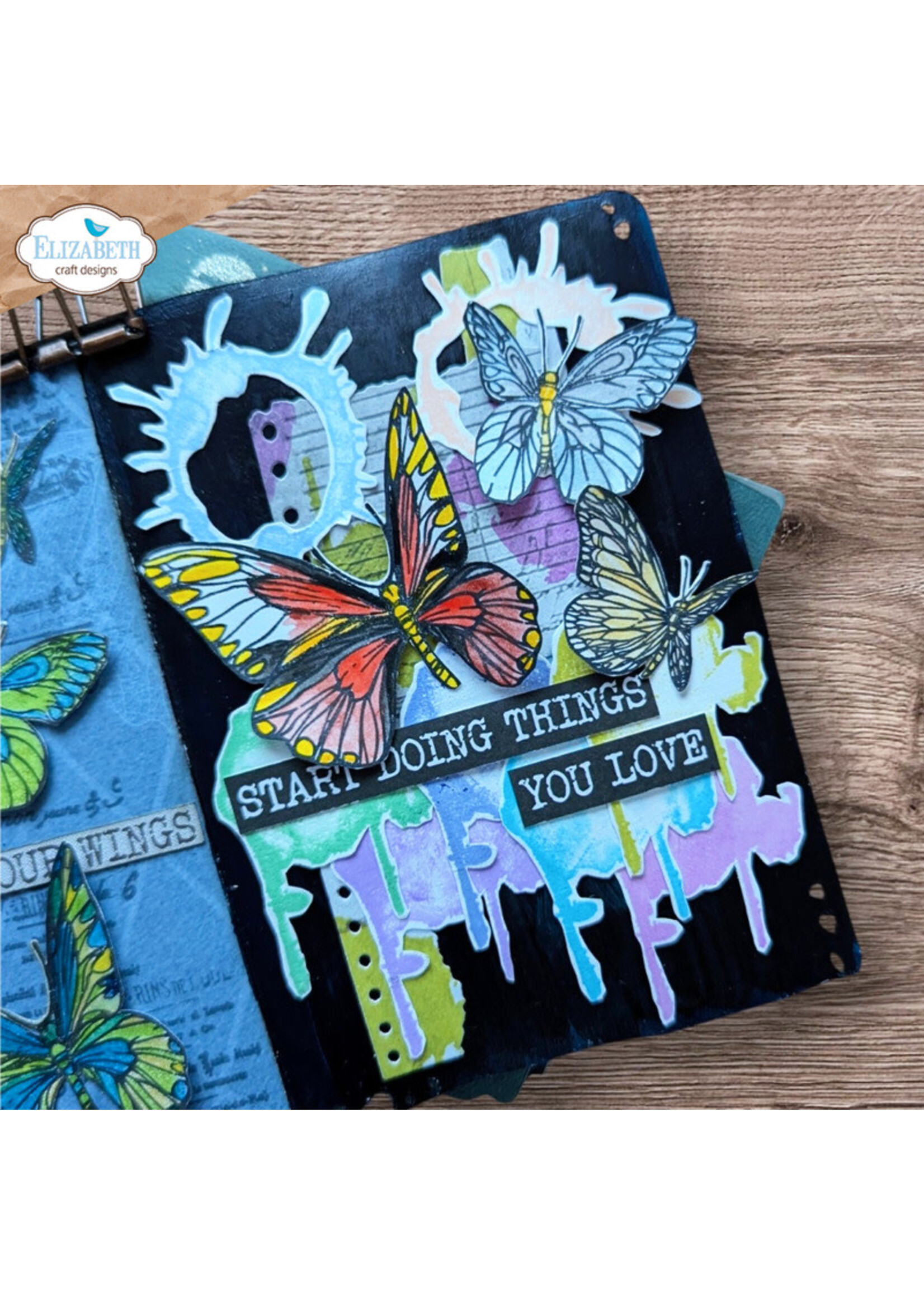 Elizabeth Craft Design Elizabeth Craft Stamp & Die Set, Where Wings Wander