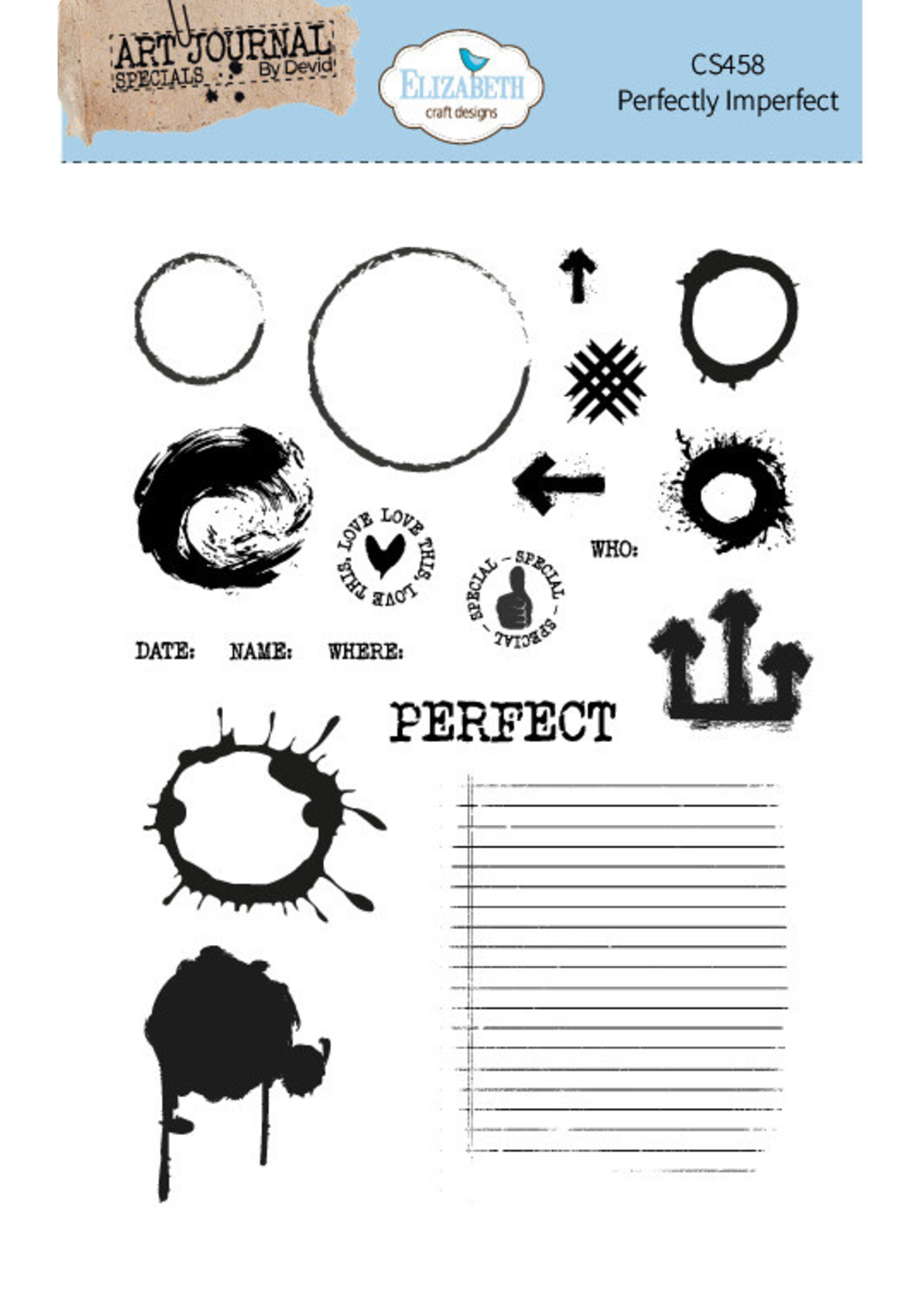 Elizabeth Craft Design Elizabeth Craft Stamp, Perfectly Imperfect