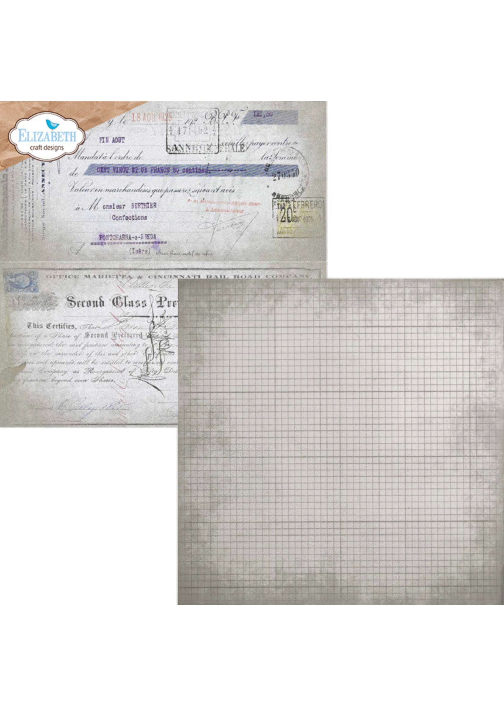 Elizabeth Craft Design Elizabeth Craft 12x12 Paper Pack, Backgrounds - Volume 5
