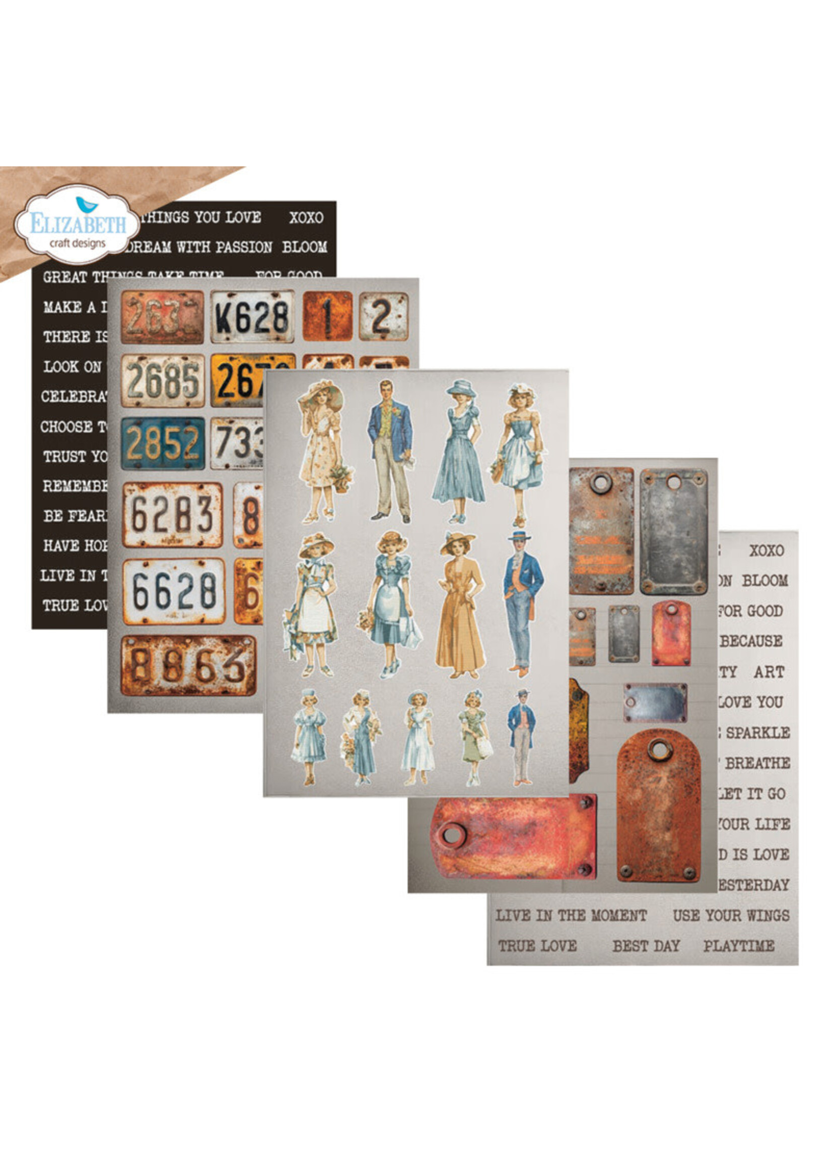 Elizabeth Craft Design Elizabeth Craft Journal Ephemera, 2